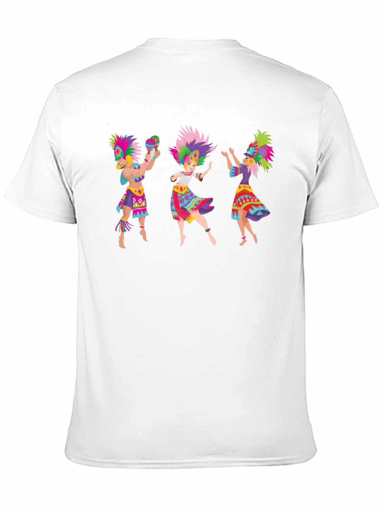 Black Colorful Dancers Graphic Black T-Shirt view 11