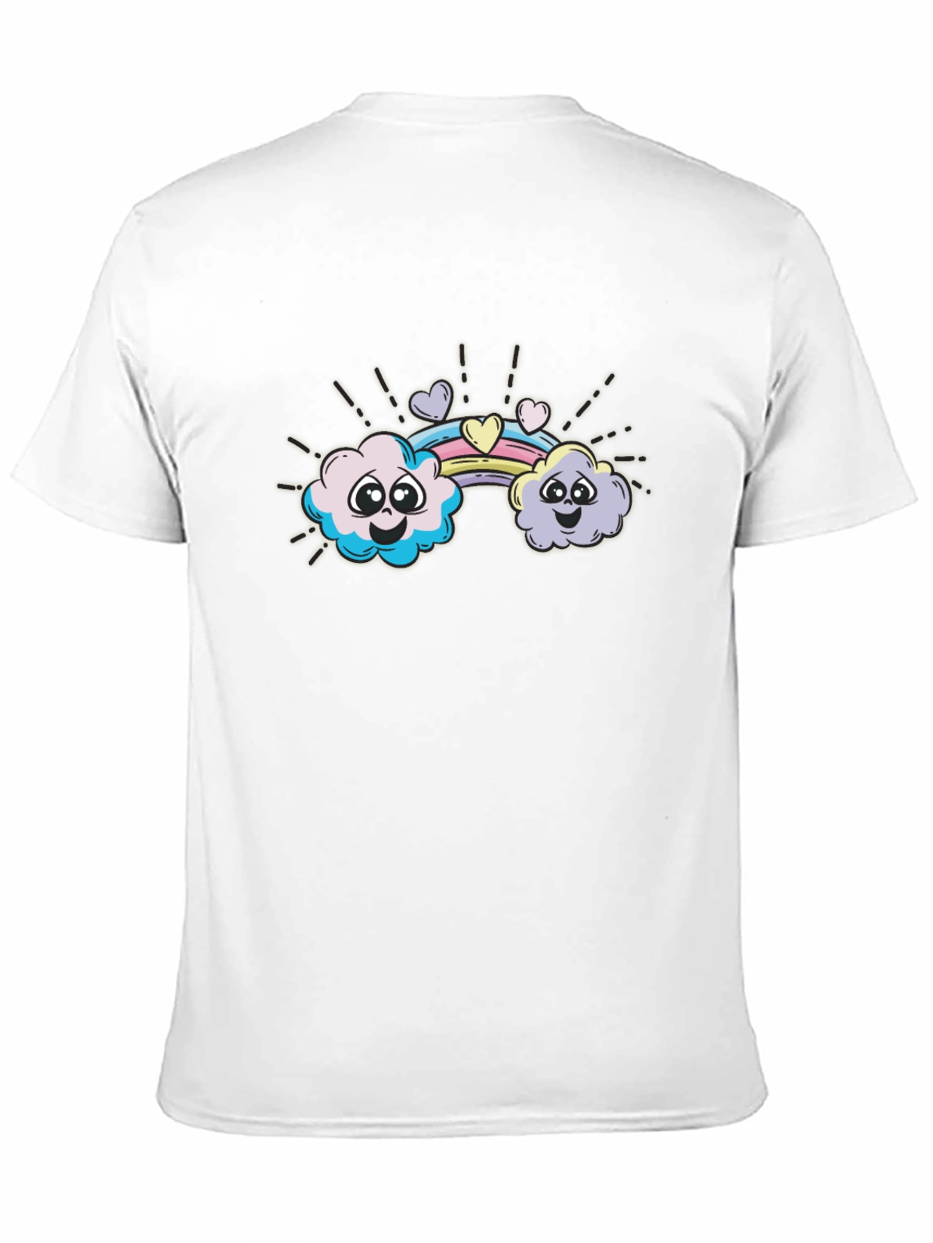 Cute Cloud Rainbow Graphic Tee - Soft Cotton Comfort - 11