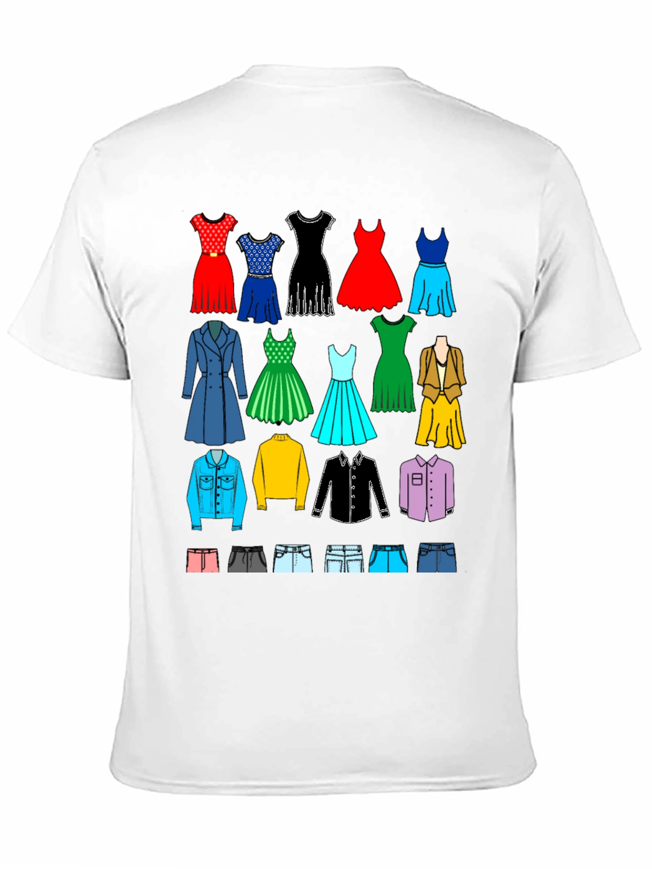 Black Apparel Collage Black T-Shirt view 11