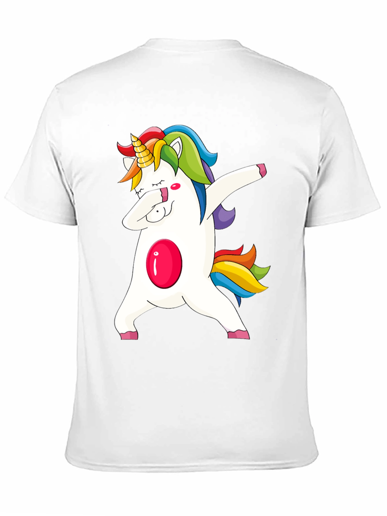 Black Unicorn Dabbing Graphic Tee - Fun & Stylish Black T-Shirt view 11