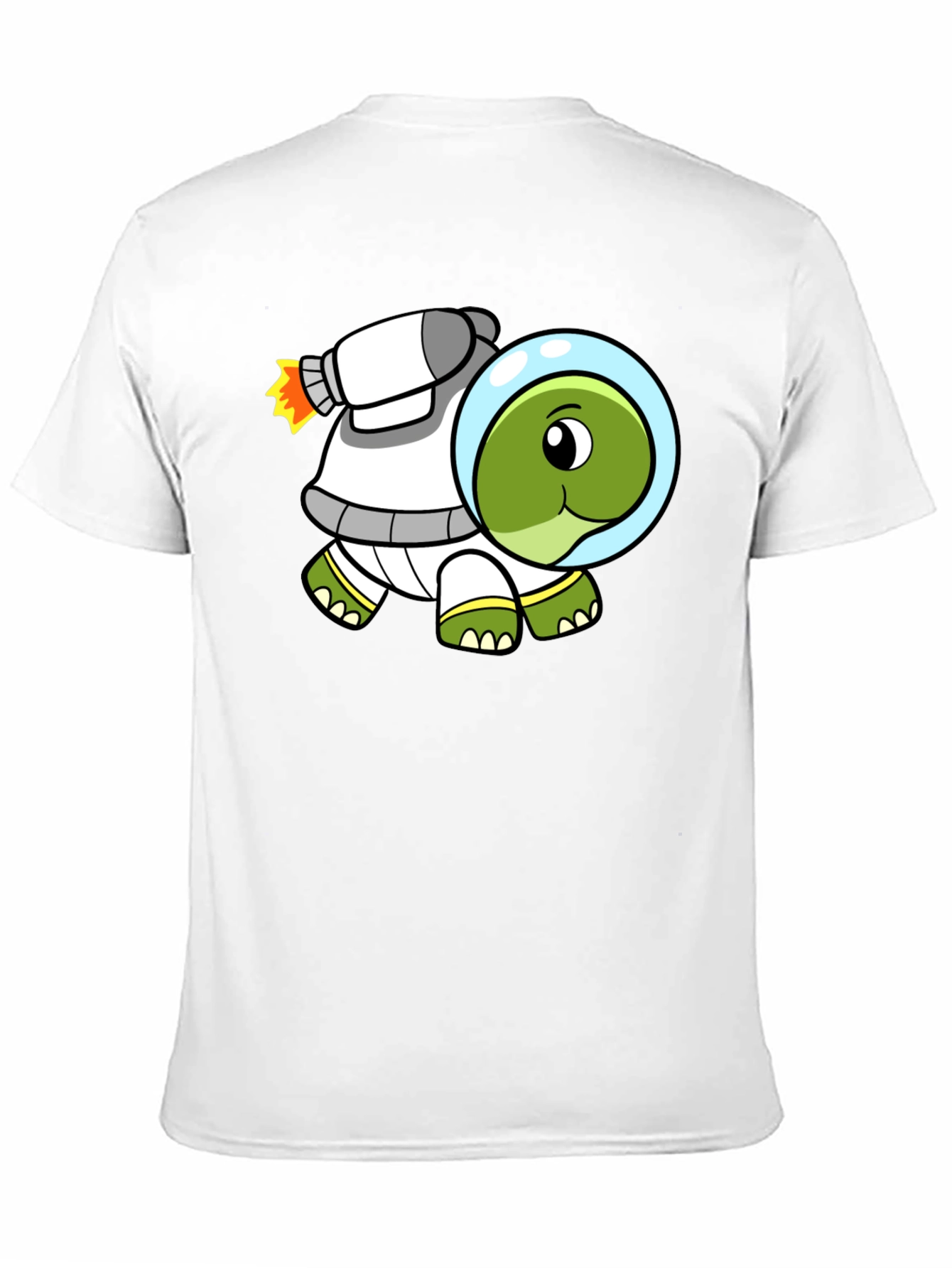 Black Space Turtle T-Shirt - Black Cotton Crew Neck view 11