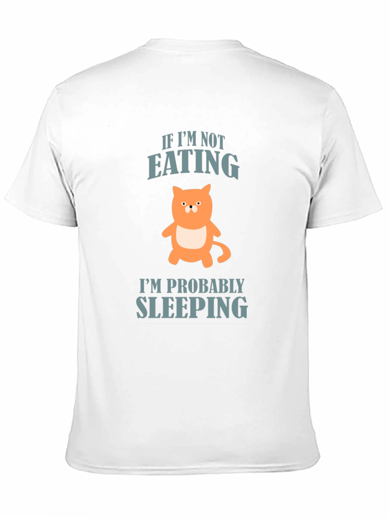 Black Funny Cat Graphic T-Shirt - If I'm Not Eating Sleeping Tee view 11