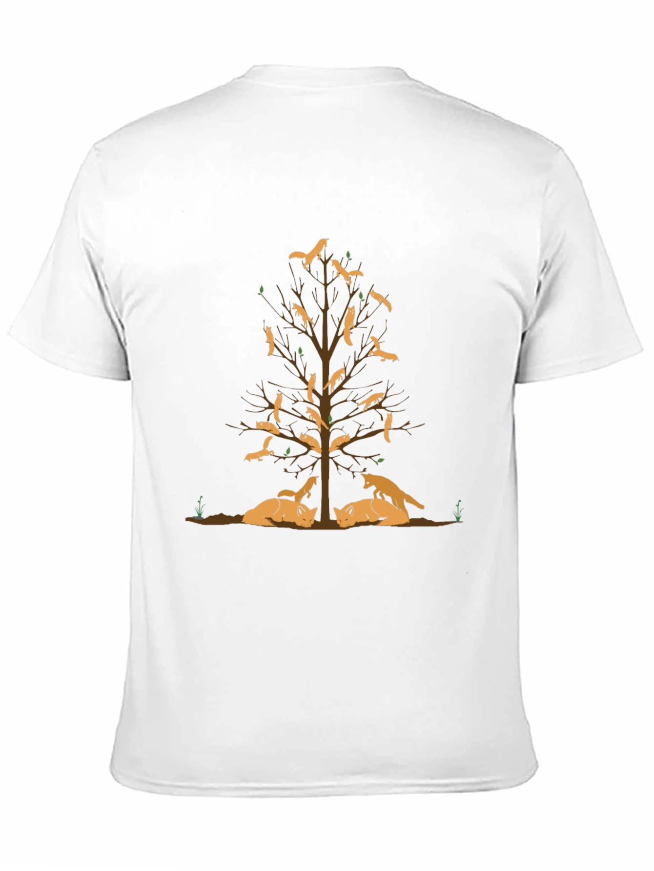 Black Fox Tree Graphic Tee - Men's Crew Neck T-Shirt view 11