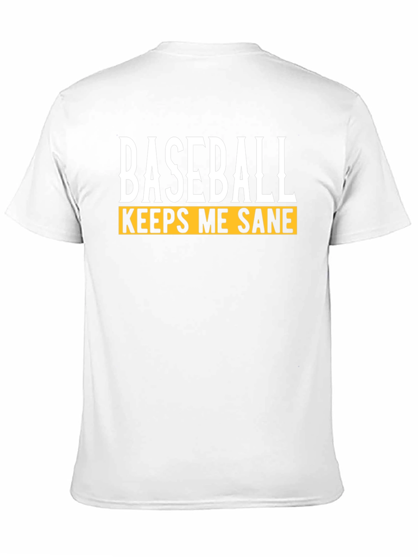 Black Baseball Keeps Me Sane Graphic T-Shirt view 11