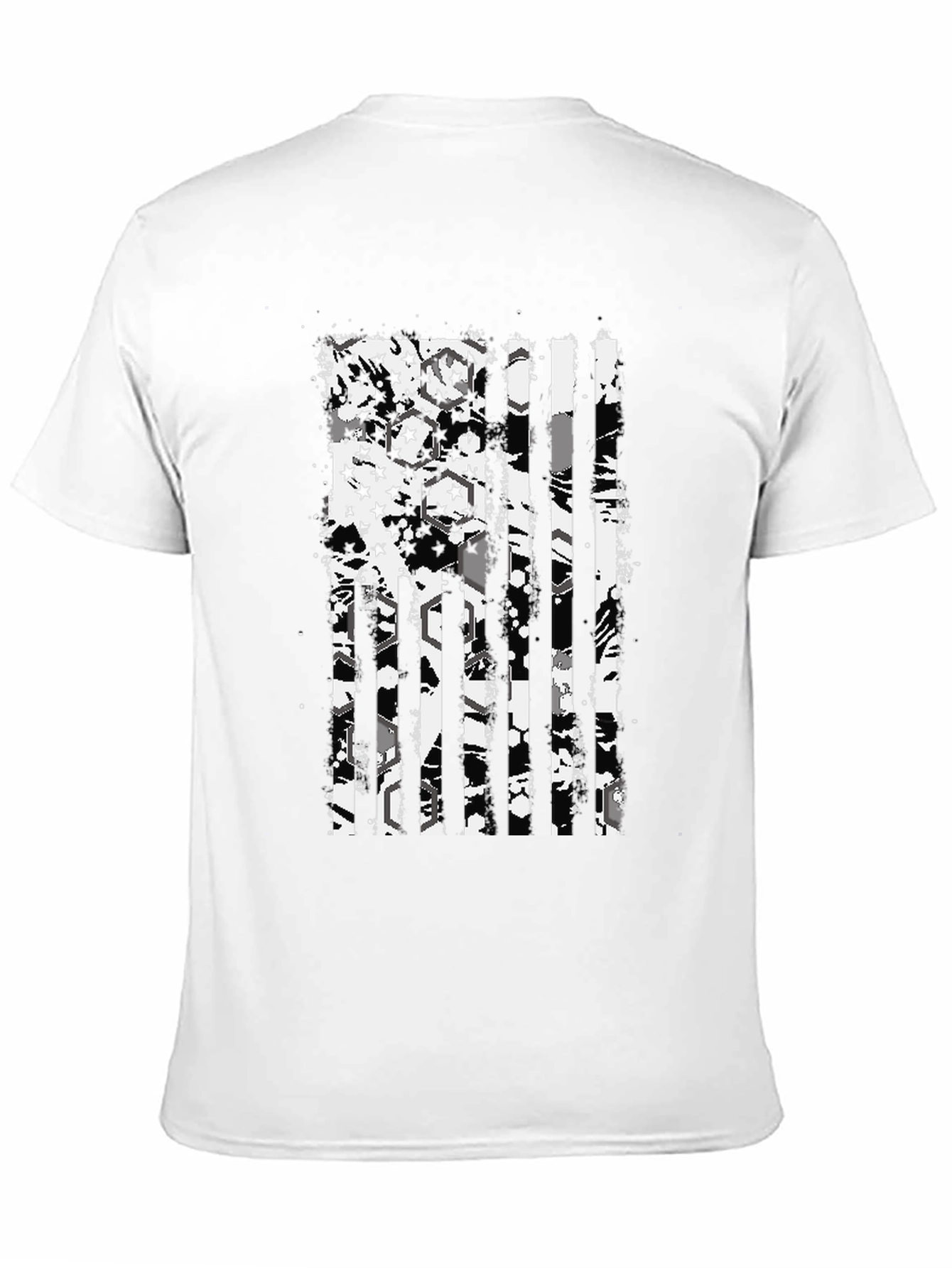 Black Distressed American Flag Graphic Tee - Black view 11