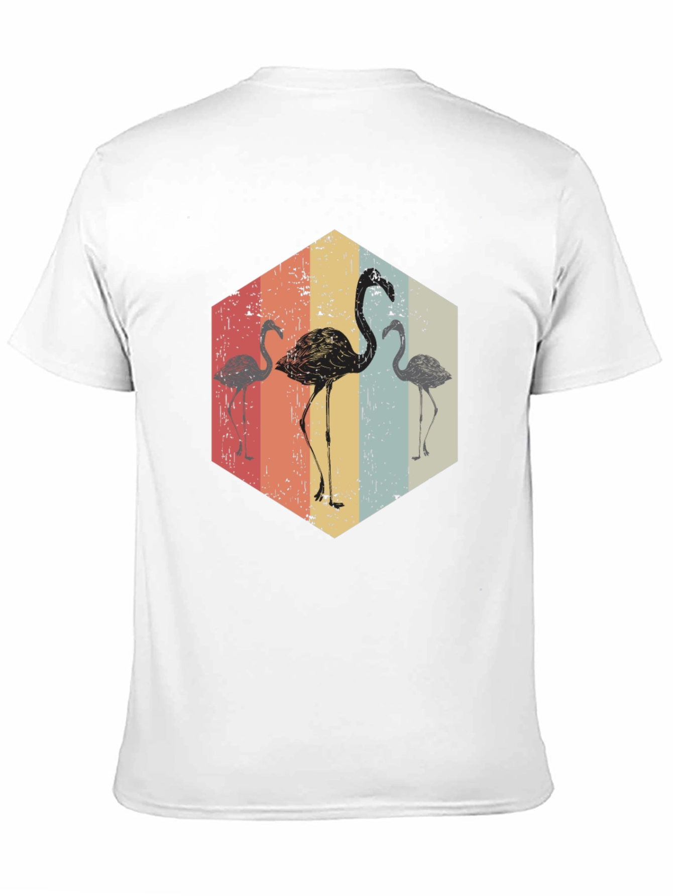 Black Retro Flamingo Graphic Tee view 11