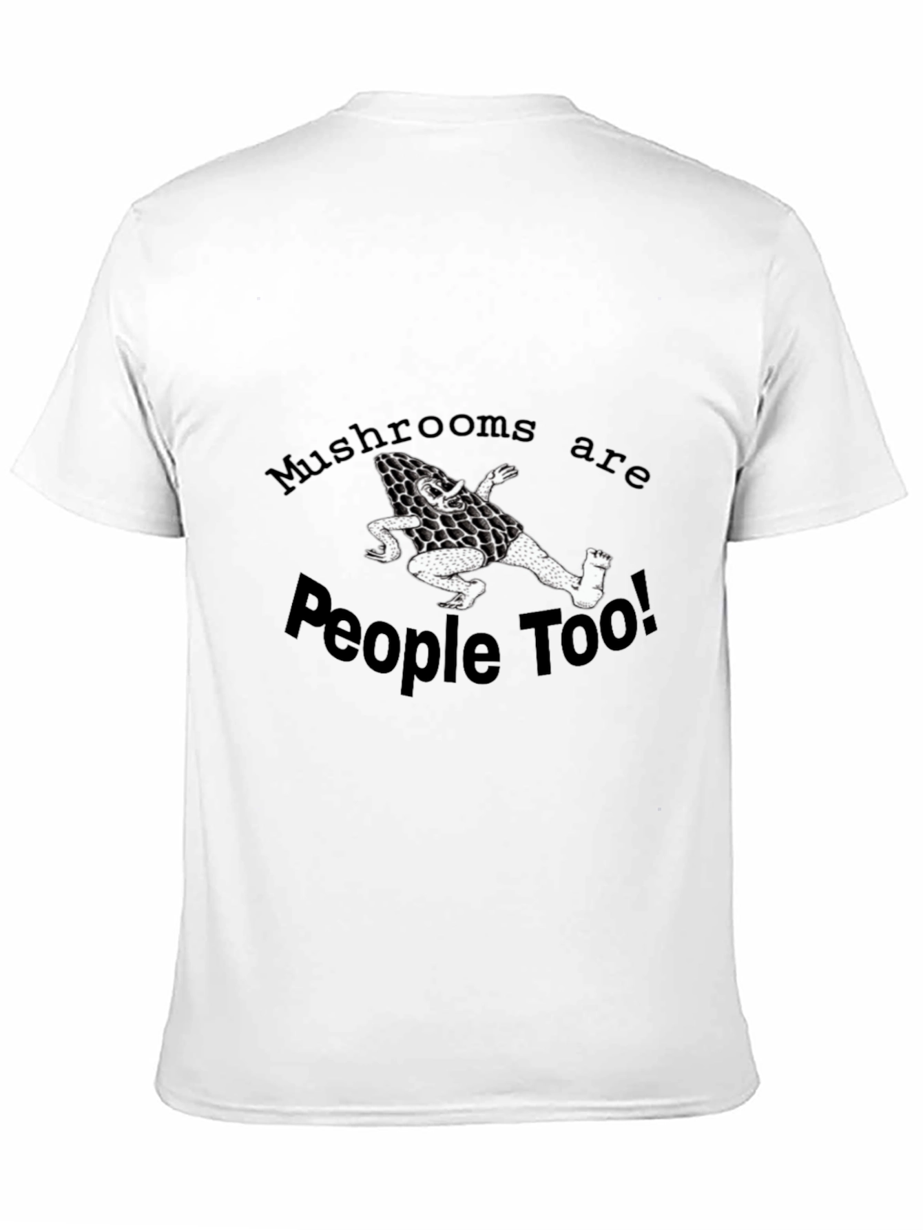 Black Mushrooms Are People Too! Graphic Tee - Black view 11