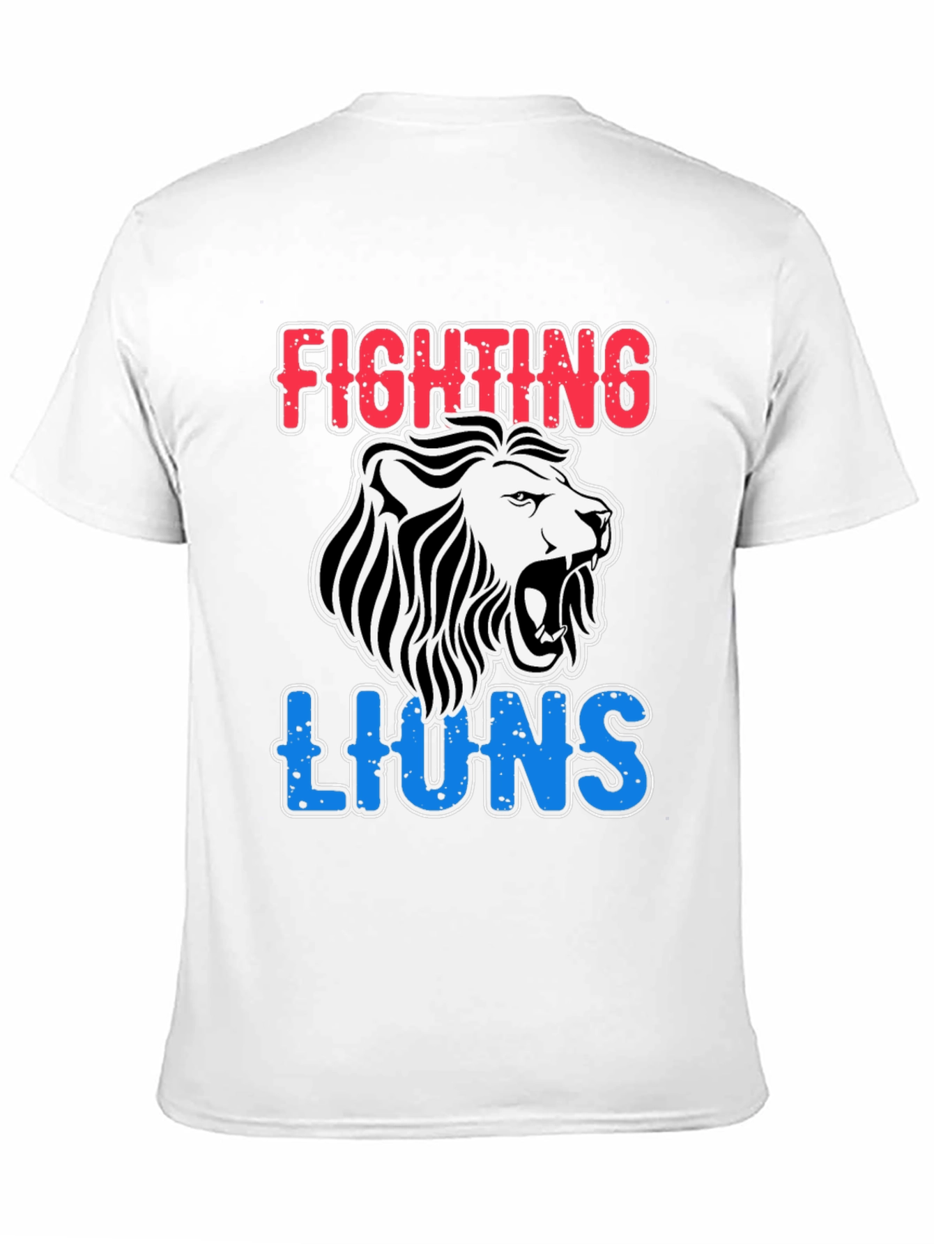 Black Fighting Lions Graphic T-Shirt - Black view 11