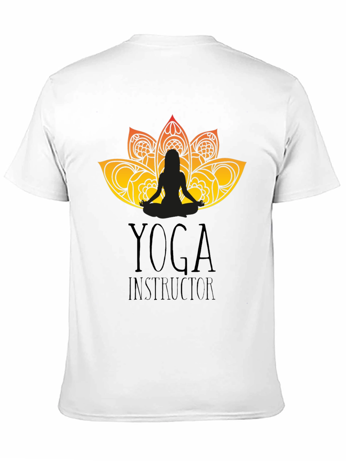 Black Yoga Instructor Graphic Black T-Shirt view 11