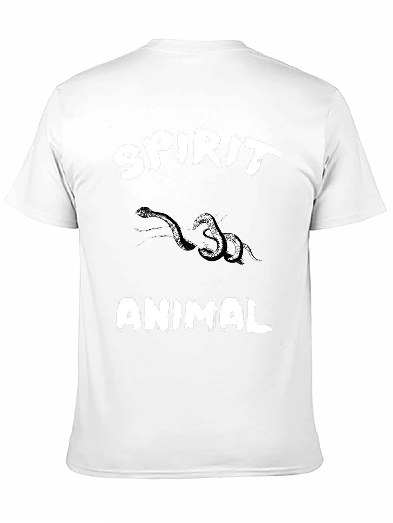 Black Spirit Animal Snake Graphic Black T-Shirt view 11