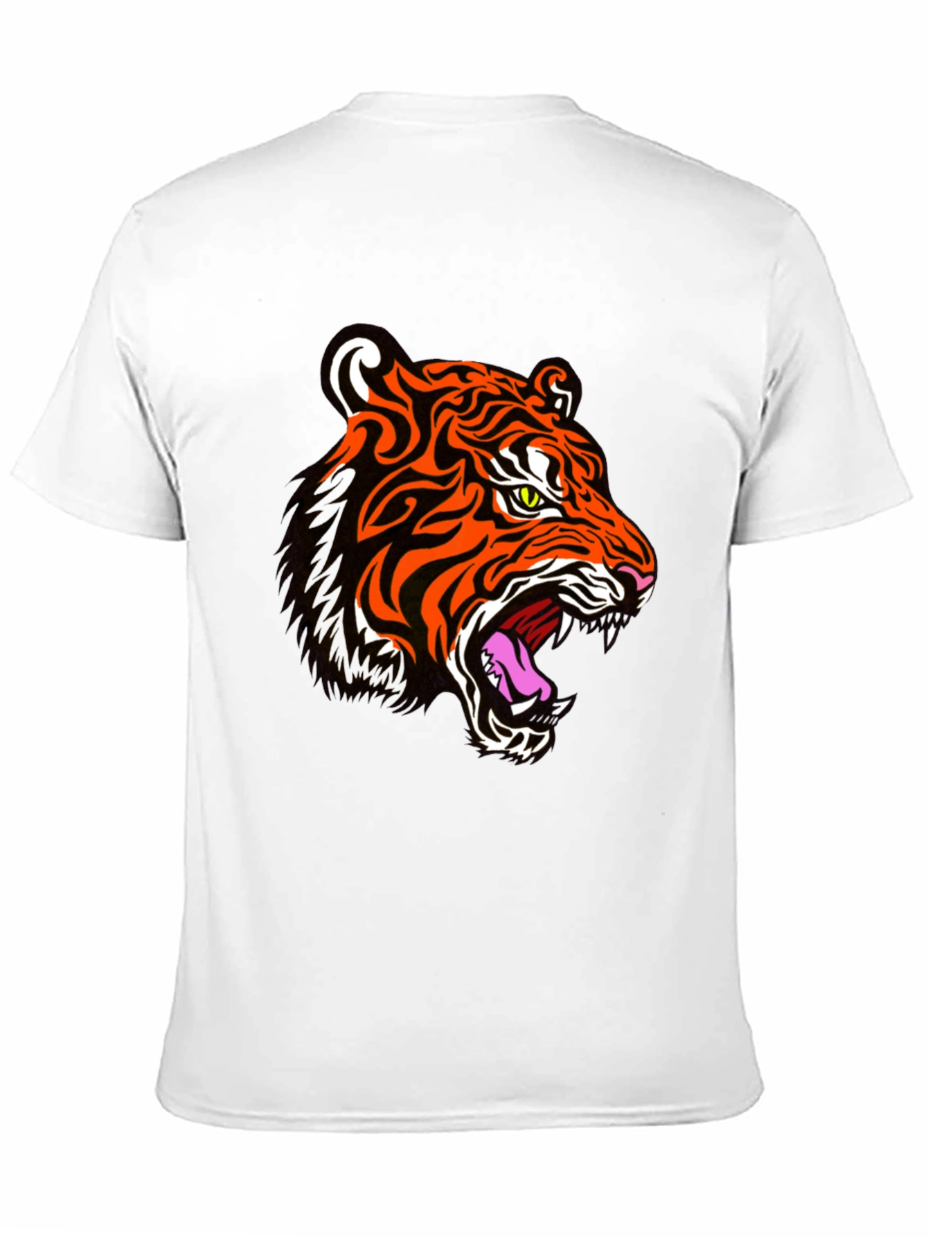 Black Tiger Graphic Print Black T-Shirt view 11