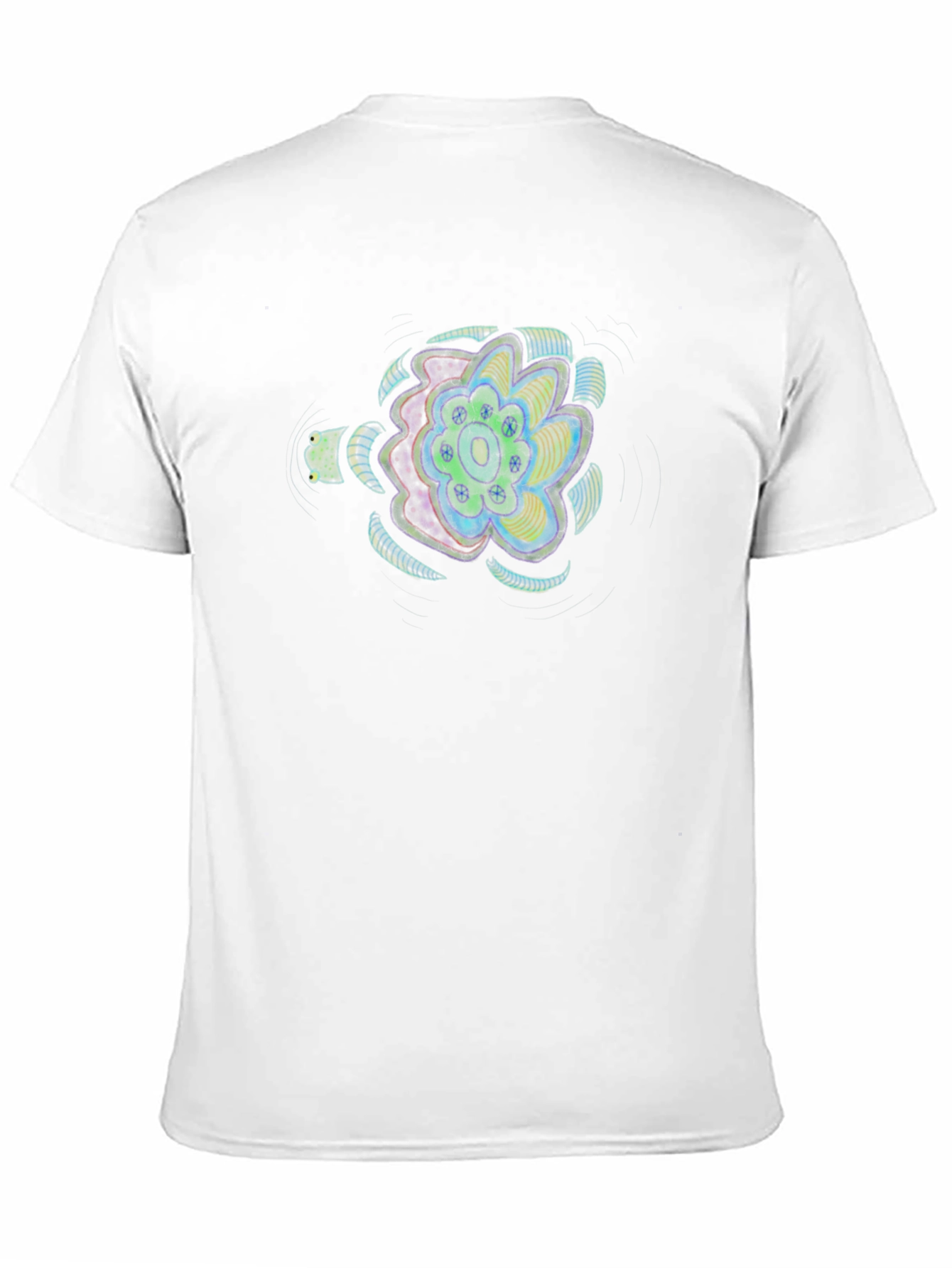 Black Abstract Flower Graphic Black T-Shirt view 11