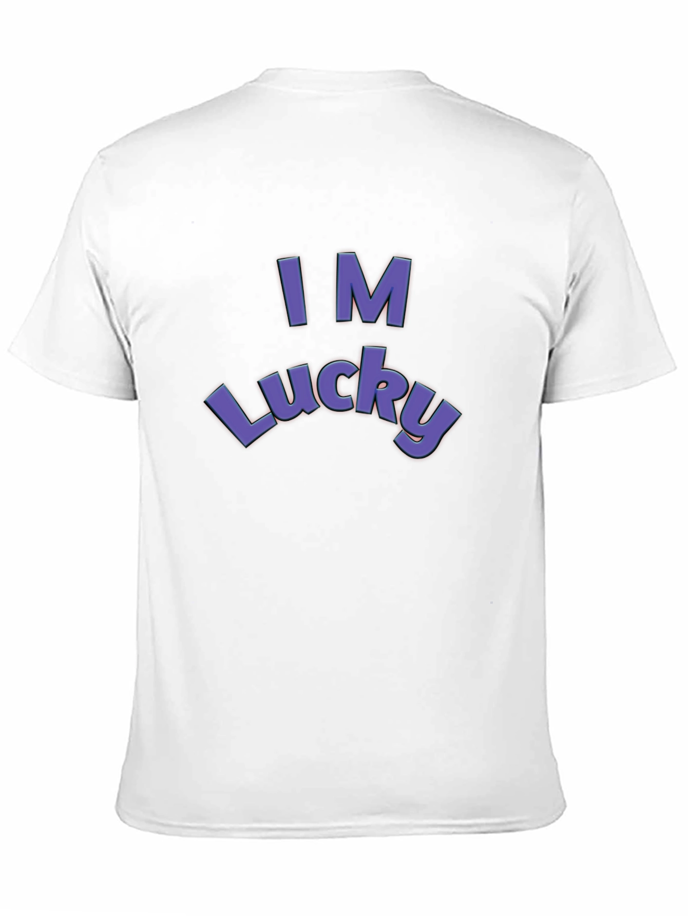Black I'm Lucky T-Shirt - Stylish Graphic Tee view 11