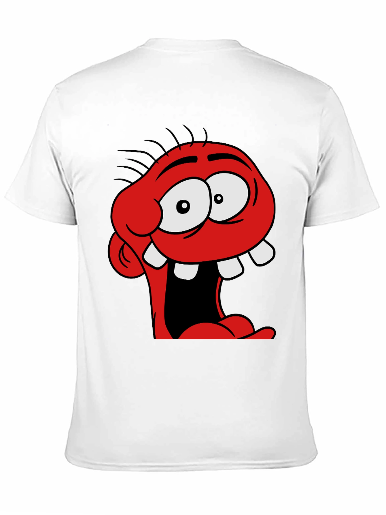 Black Cartoon Monster Graphic Black T-Shirt view 11