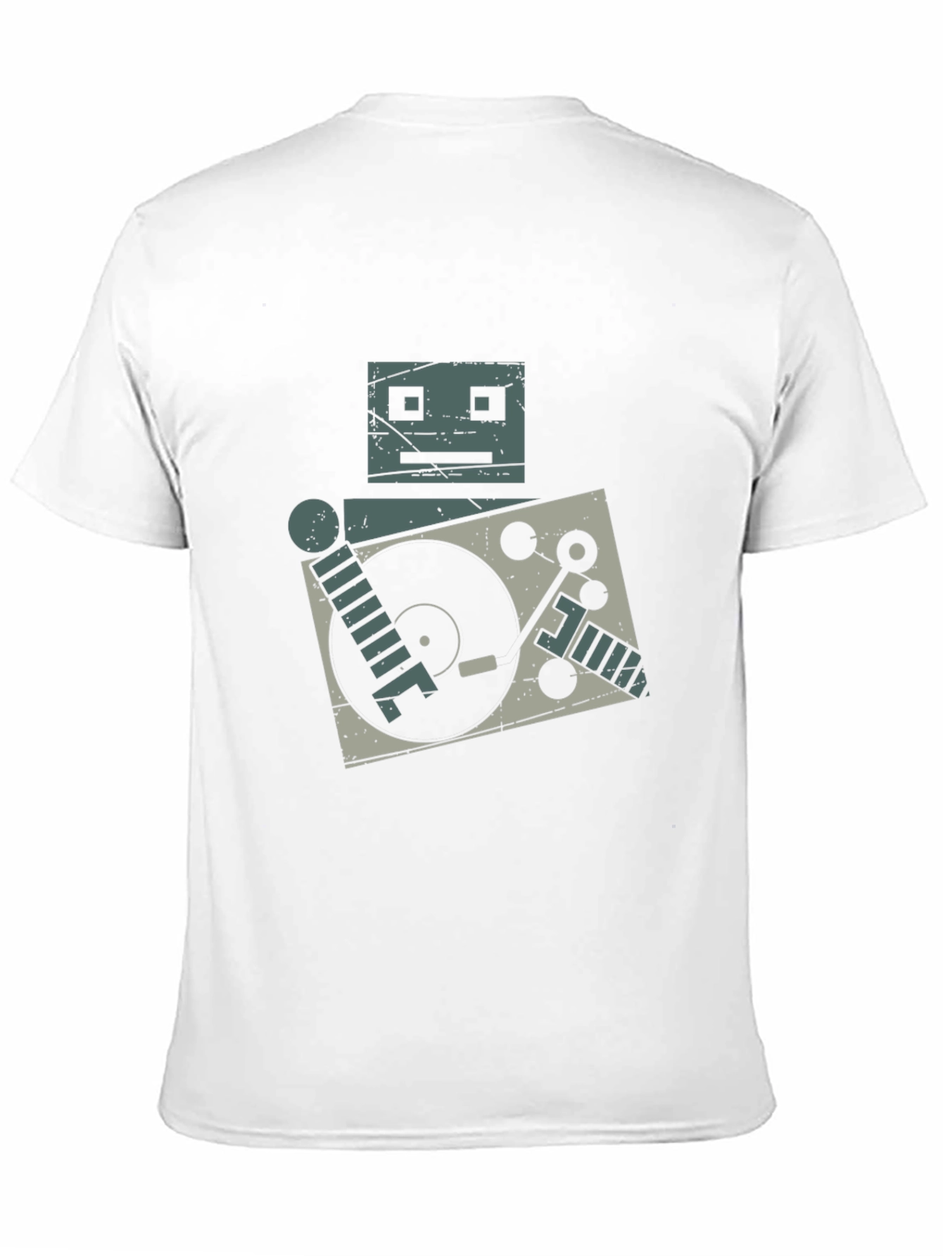Black Robot DJ Graphic Tee - Turntable Cool view 11