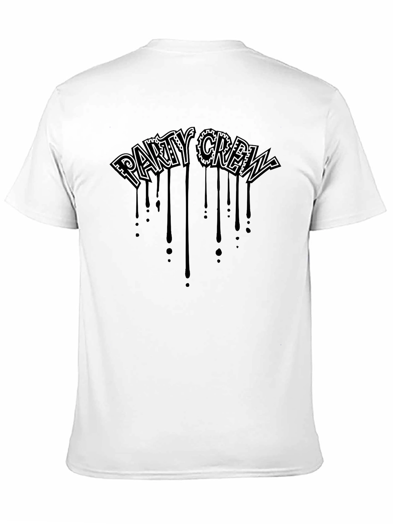 Black Party Crew Black Graphic T-Shirt view 11