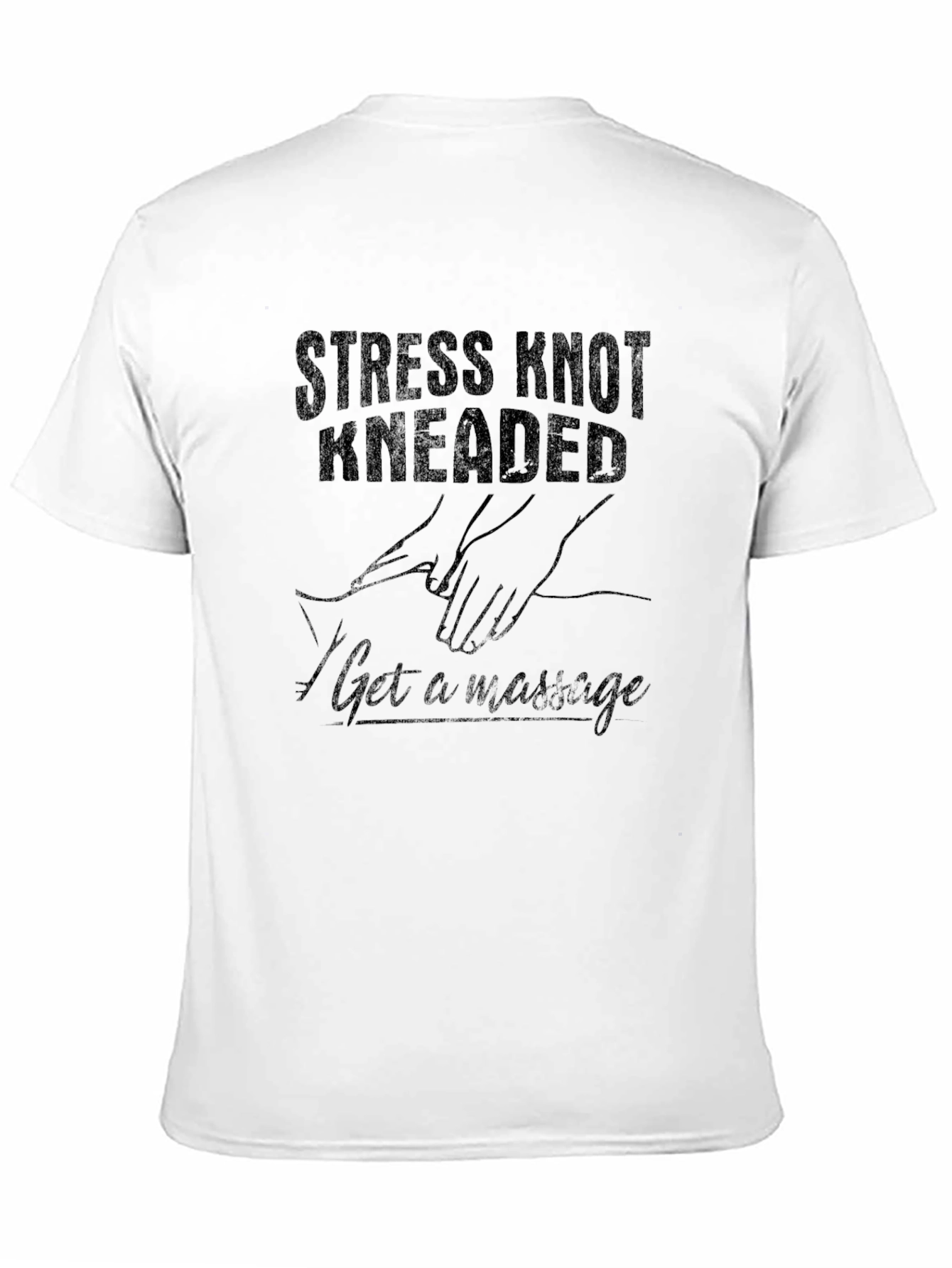 Black Stress Knot Kneaded Massage Graphic T-Shirt view 11