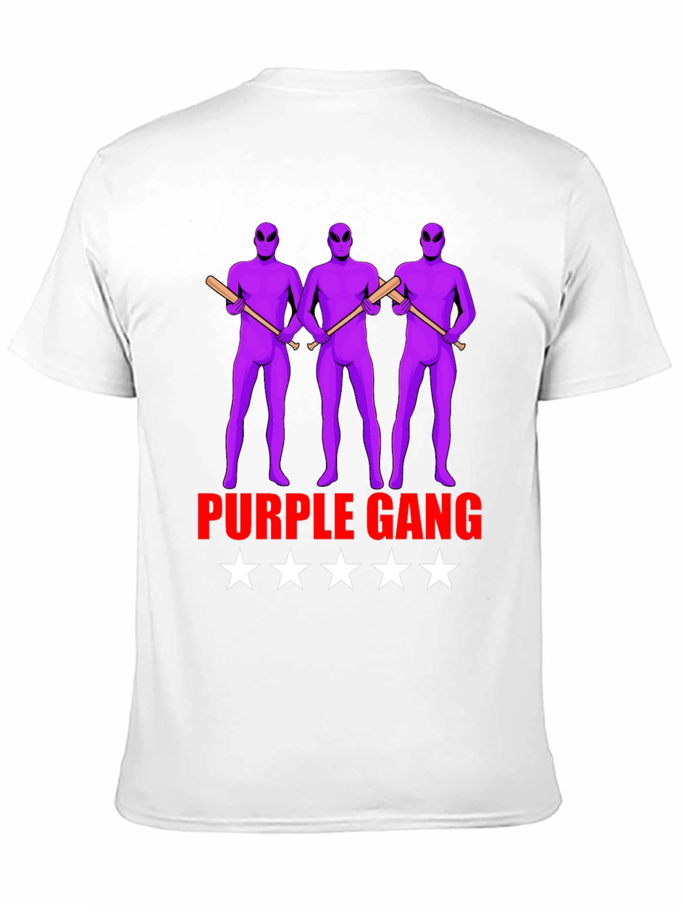 Black Purple Gang Alien Graphic T-Shirt view 11