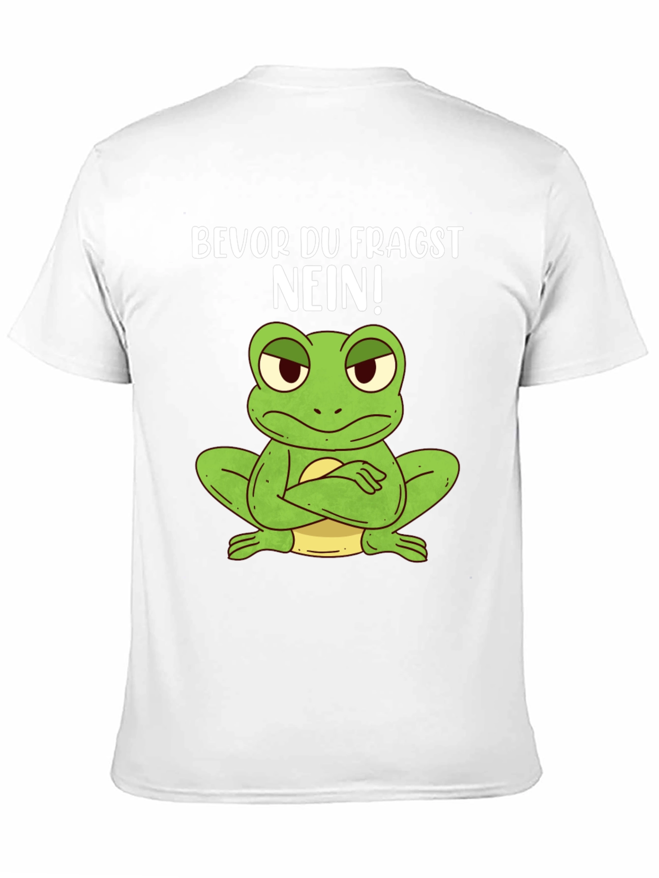 Black Funny Frog T-Shirt - "Bevor Du Fragst NEIN!" view 11