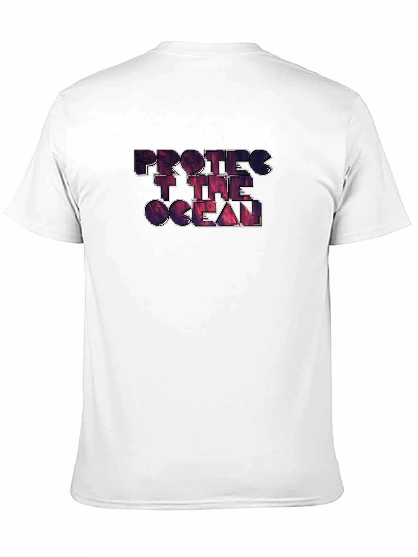 Black Protect the Ocean Black Graphic T-Shirt view 11