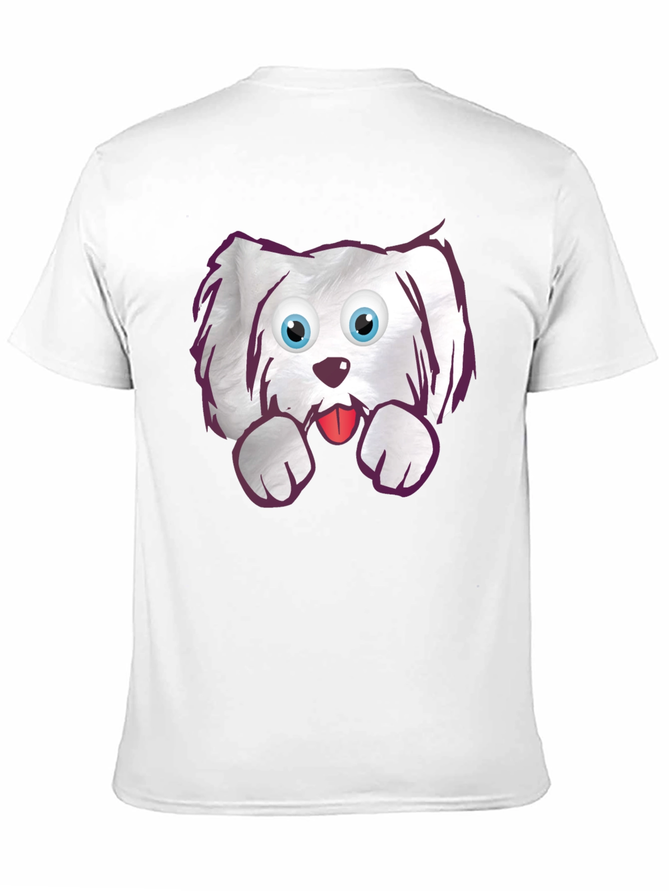 Black Cartoon Dog Graphic T-Shirt - Cute Pet Tee view 11