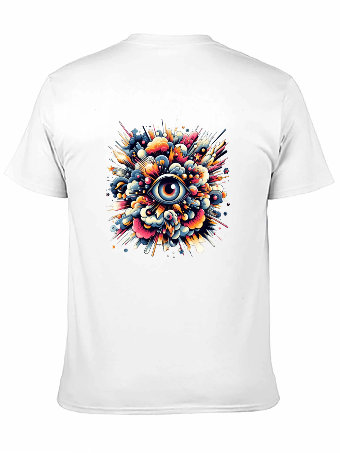 Black Mystic Eye Explosion Graphic Tee - Vivid Design view 11