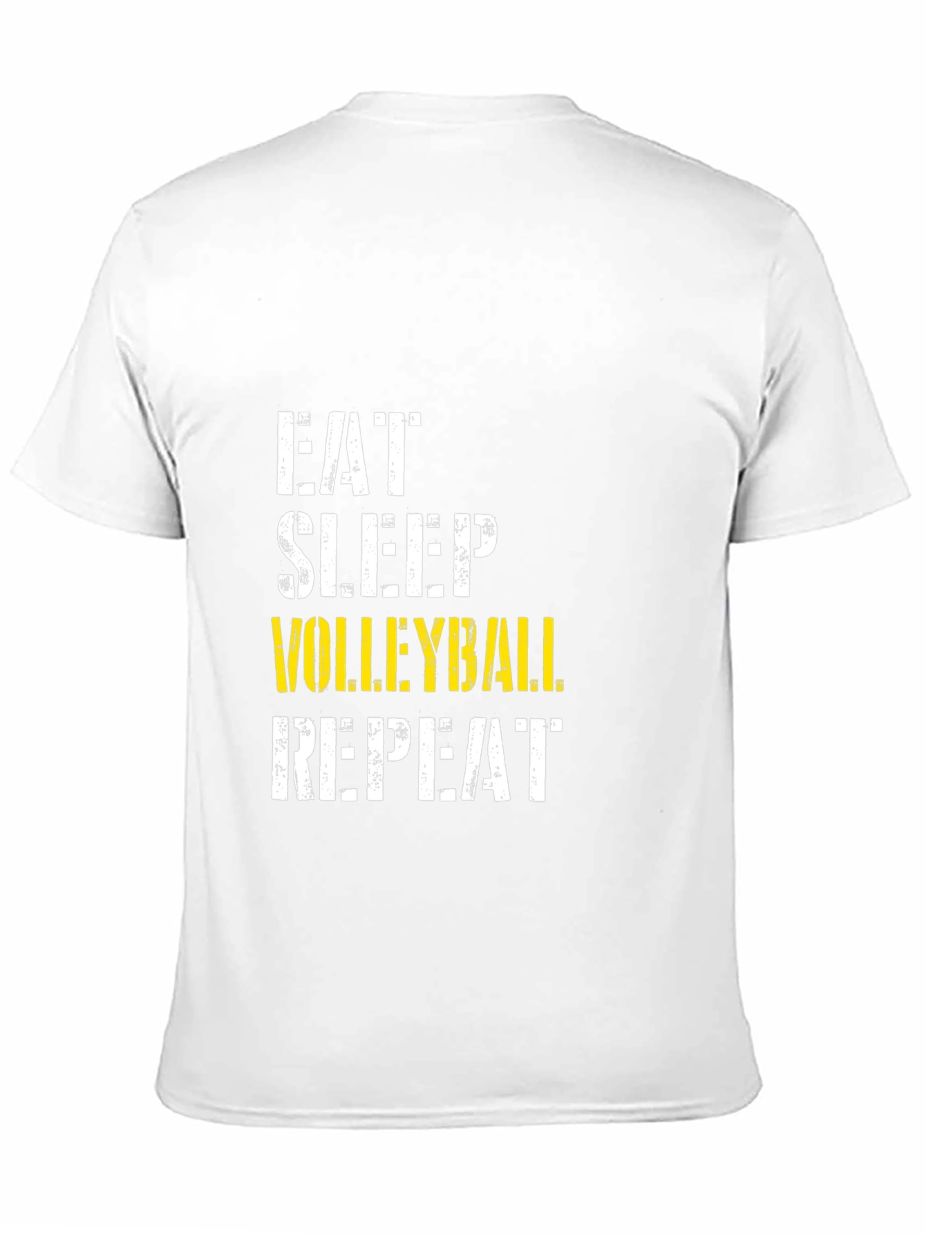 Black Eat Sleep Volleyball Repeat Black T-Shirt view 11