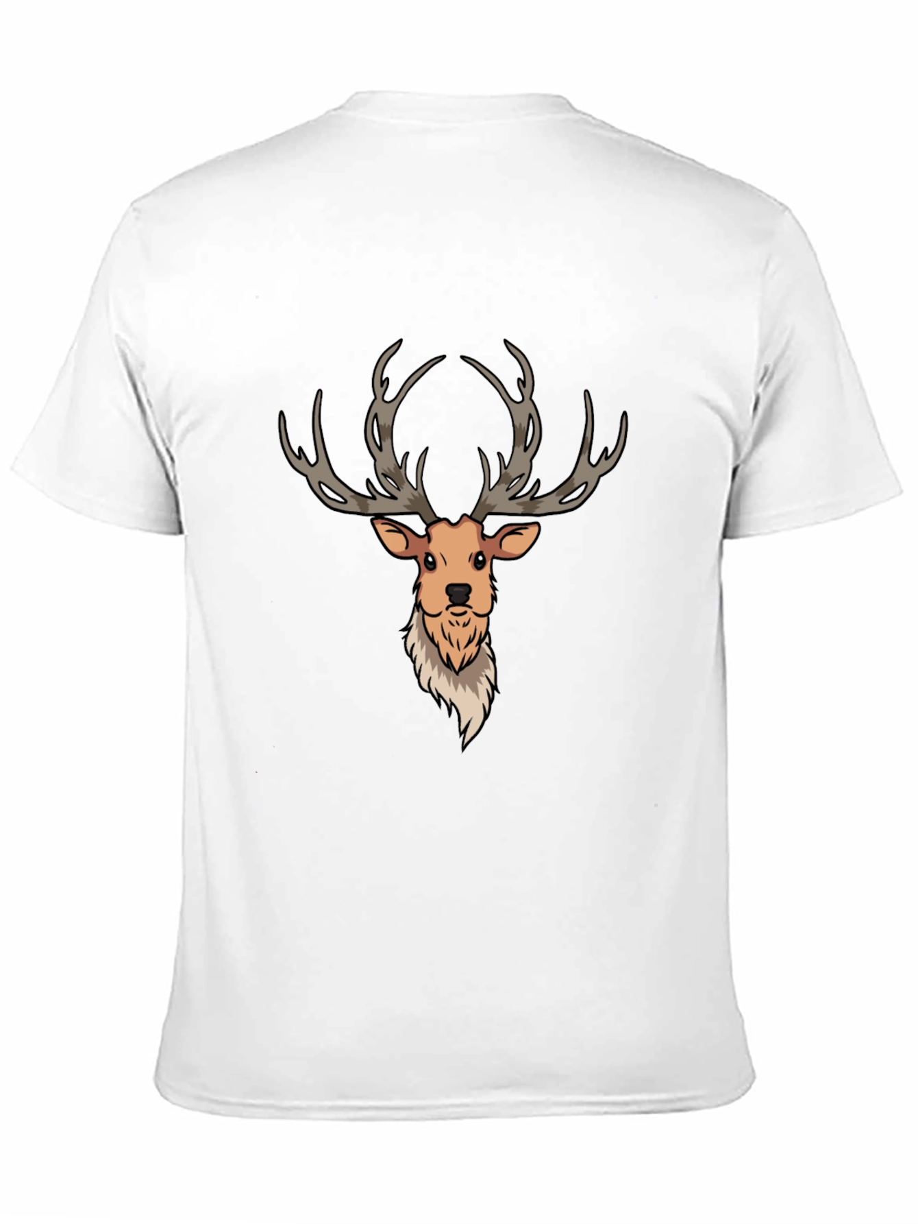 Cartoon Deer Graphic Tee - Men's Black T-Shirt - 11