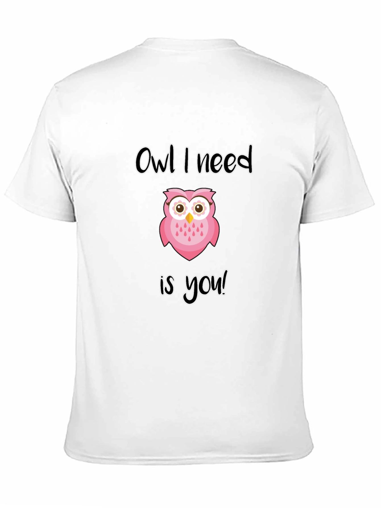 Black Owl I Need Is You Graphic Tee - Black view 11