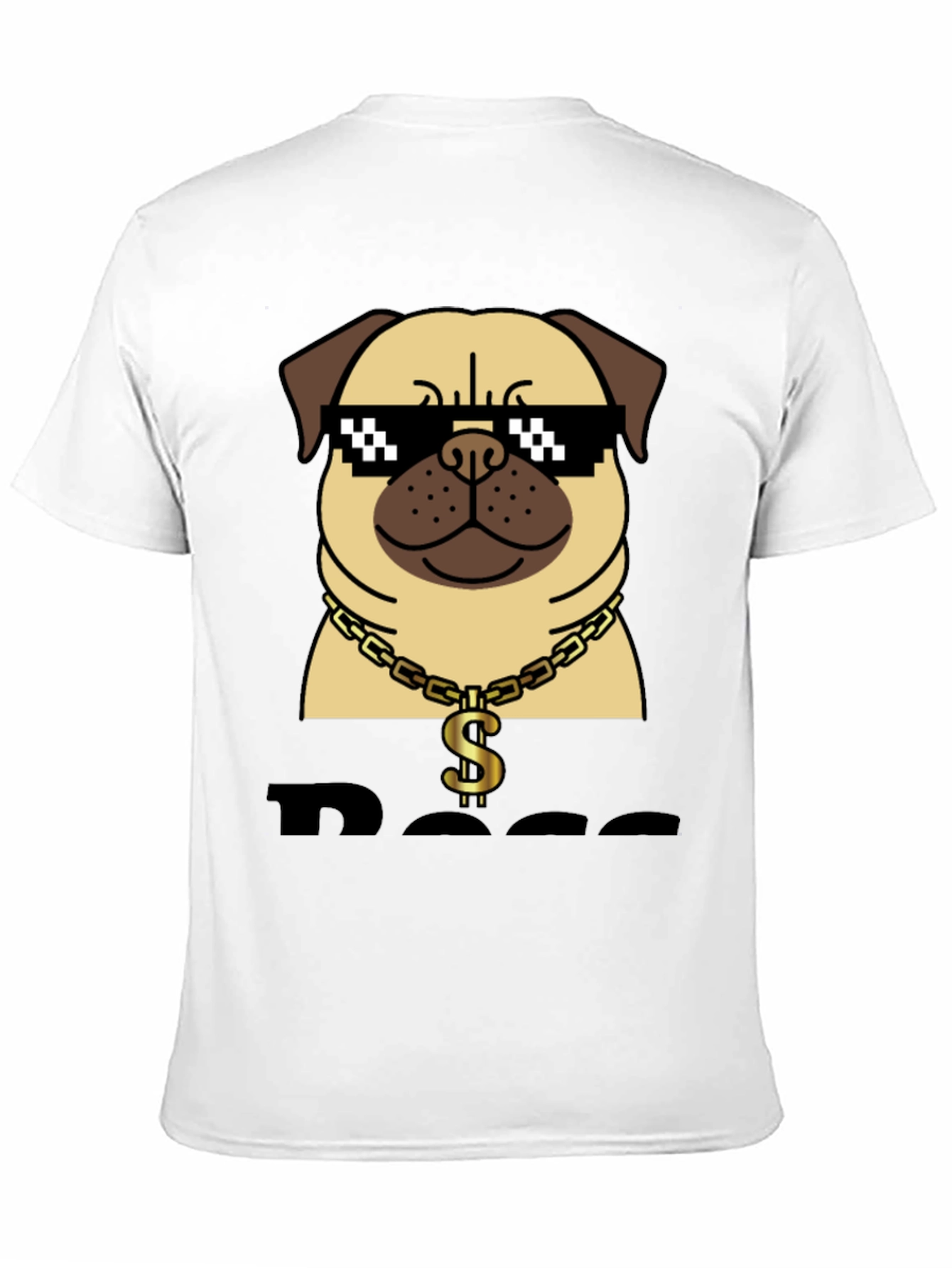 Black Pug Boss T-Shirt - Funny Dog Graphic Tee view 11