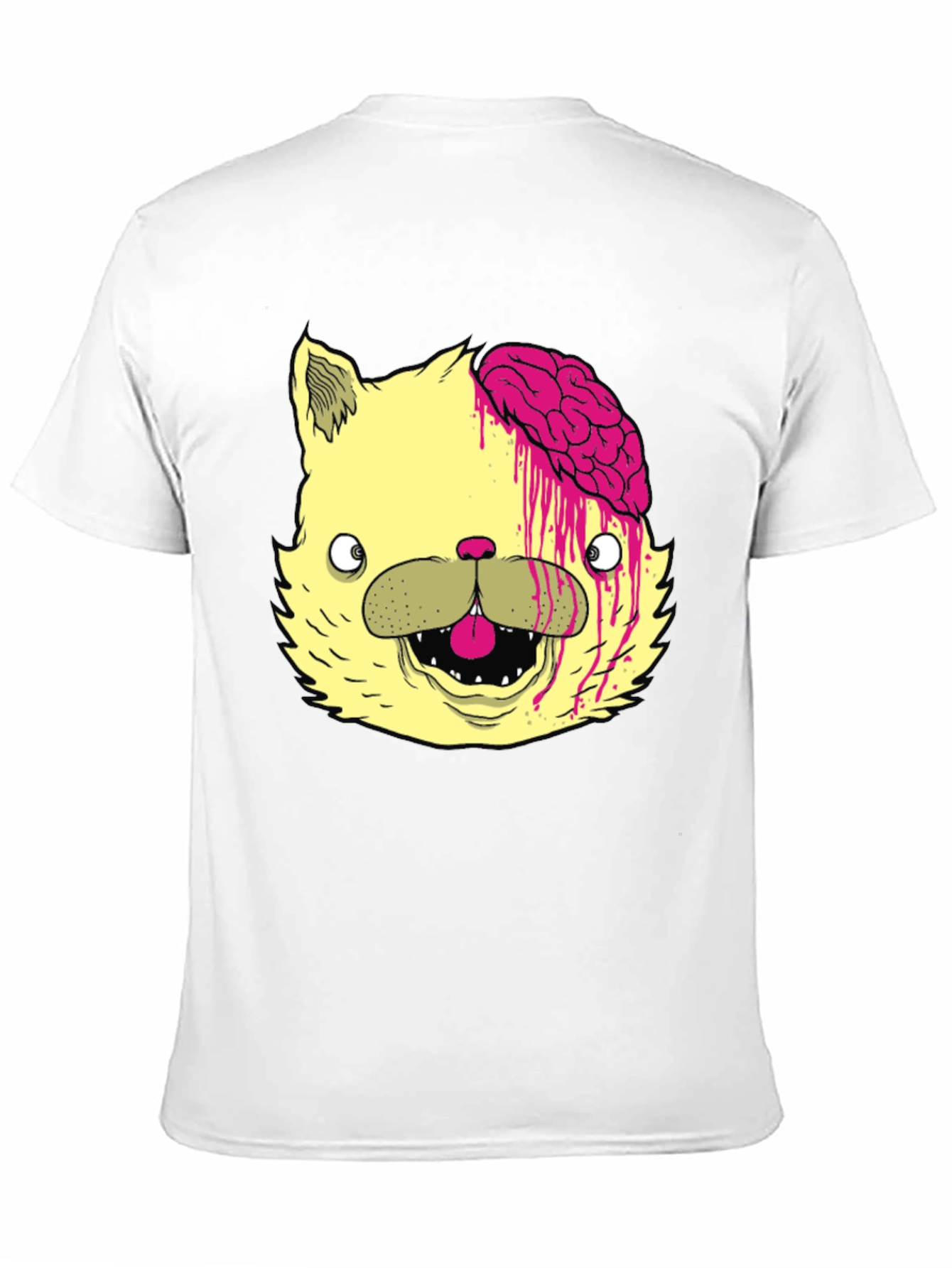 Black Zombie Cat Brains Graphic Tee - Mens view 11