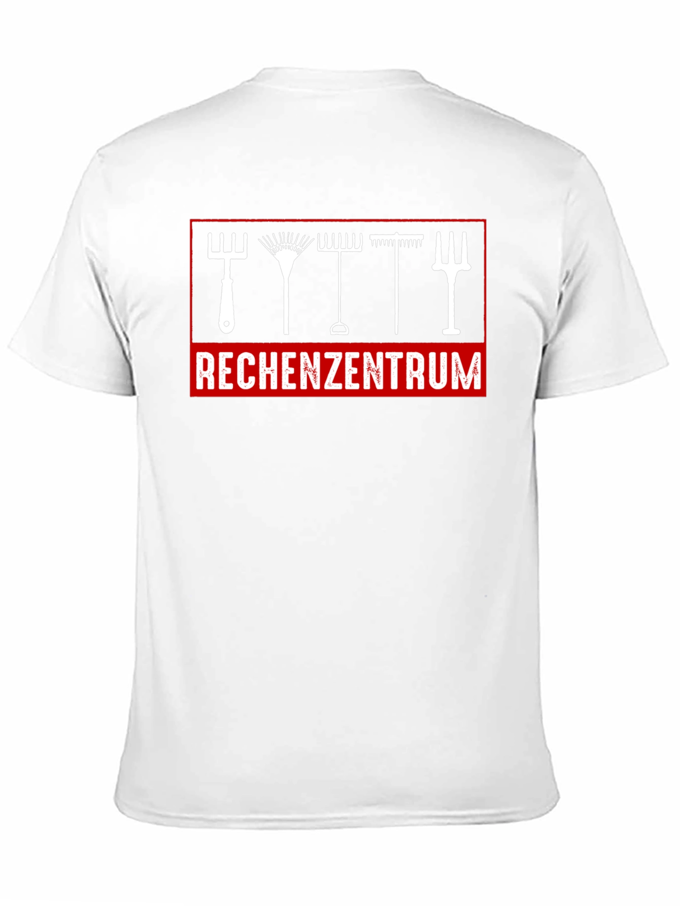 Black Gardening Tools Graphic Tee - Rechenzentrum Print T-Shirt view 11