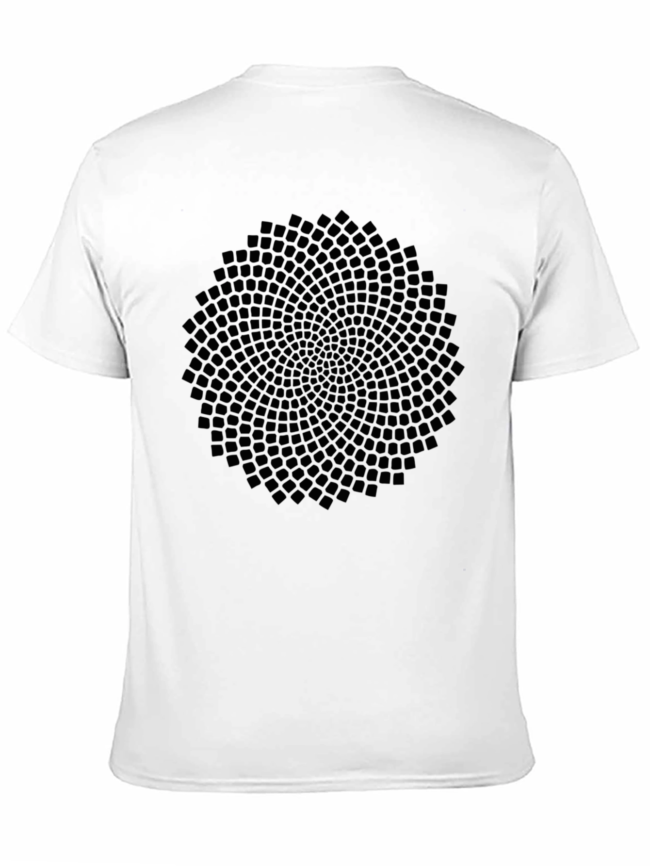 Black Geometric Pattern Black T-Shirt view 11