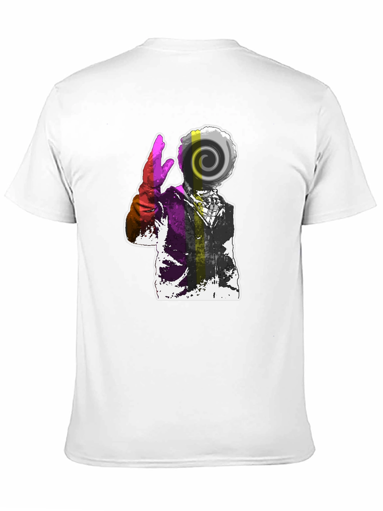Black Abstract Swirl Graphic Tee - Men's Black T-Shirt view 11