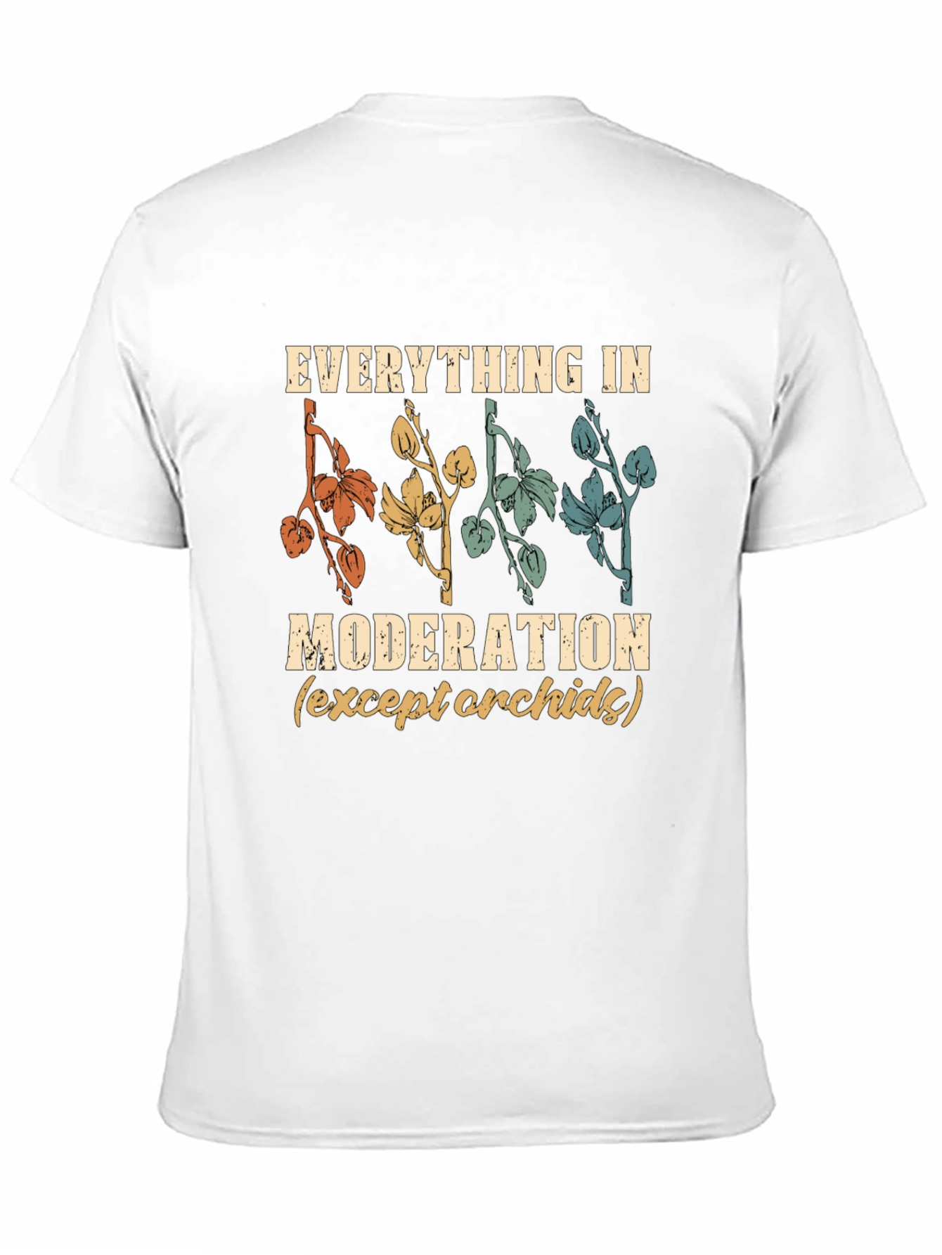 Black Everything in Moderation Orchid T-Shirt view 11