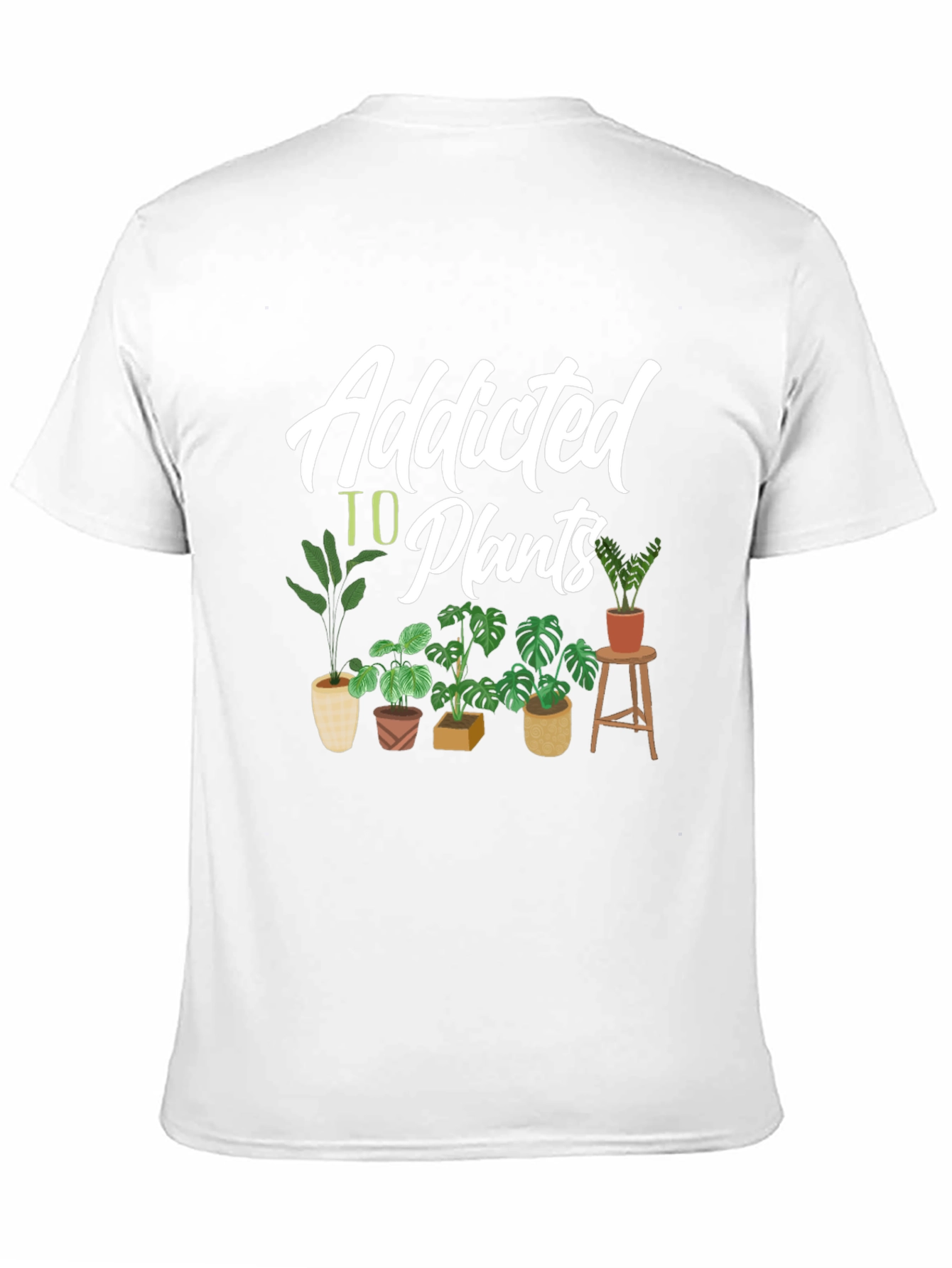 Black Addicted to Plants Graphic Tee - Black Cotton T-Shirt view 11