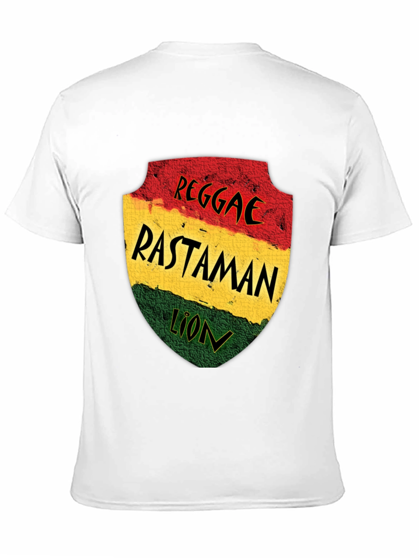 Black Reggae Rastaman Lion Graphic T-Shirt - Black view 11
