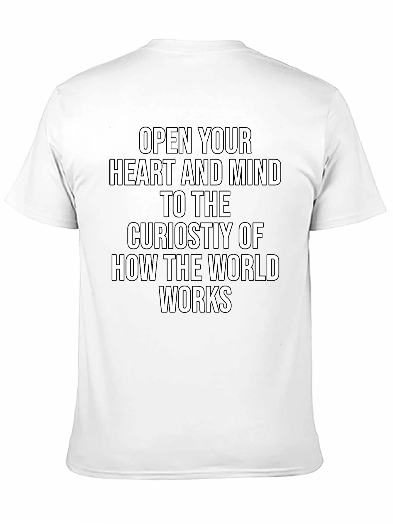 Black Inspirational T-Shirt: Open Your Heart and Mind view 11