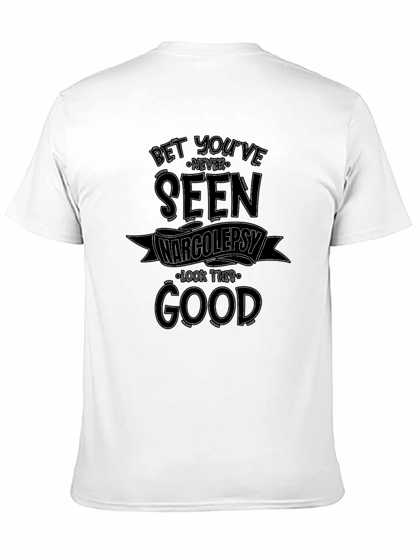 Black Narcolepsy Graphic Print Tee - Black Cotton Casual T-Shirt view 11