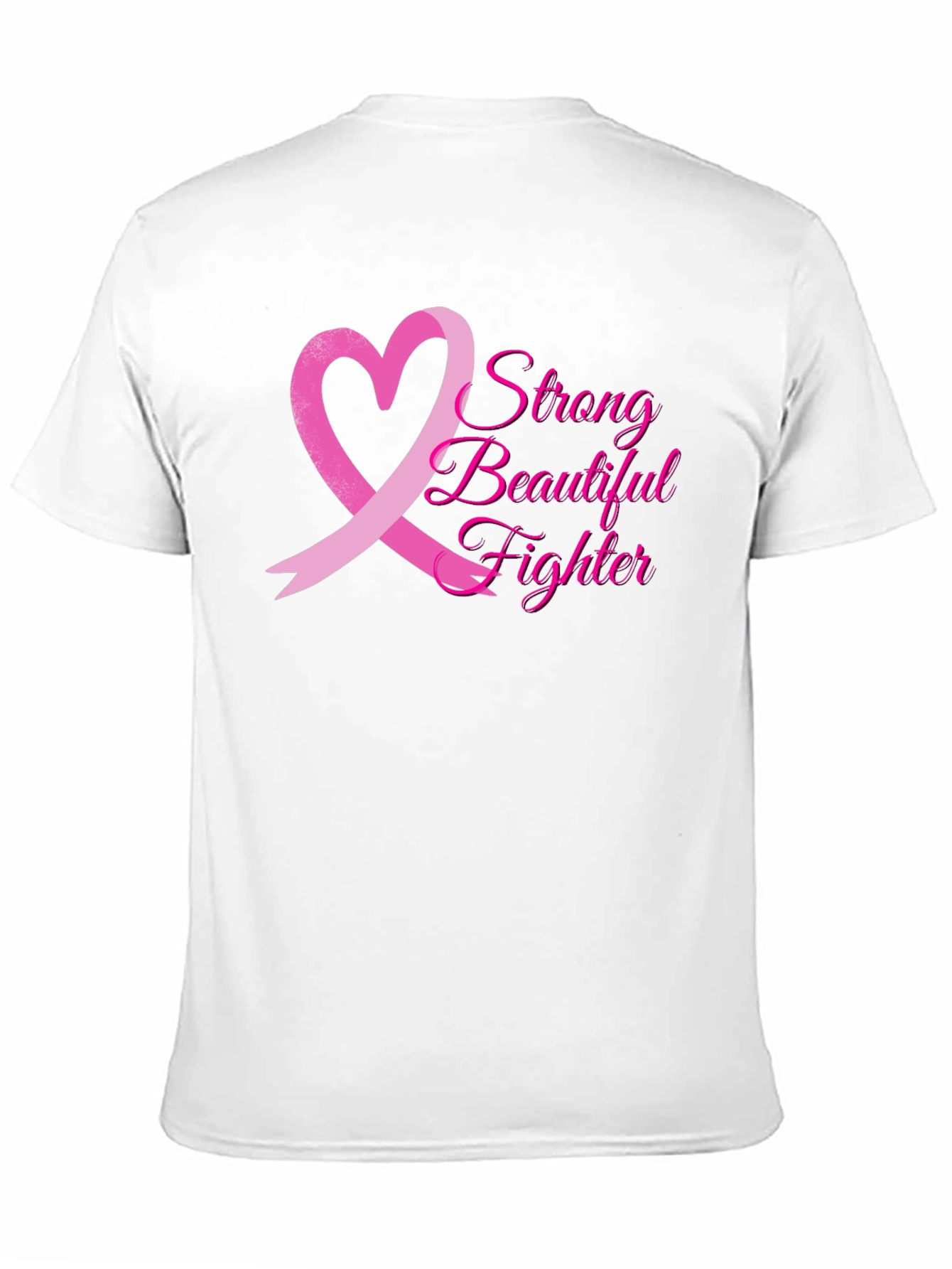 Black Breast Cancer Awareness T-Shirt: Strong Beautiful Fighter view 11