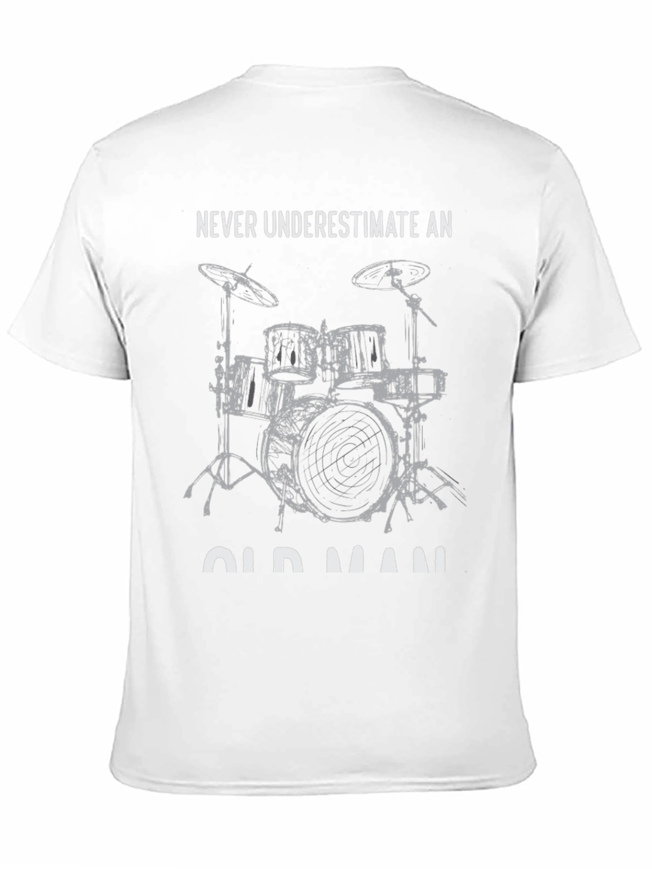 Black Never Underestimate Old Man Drummer T-Shirt view 11
