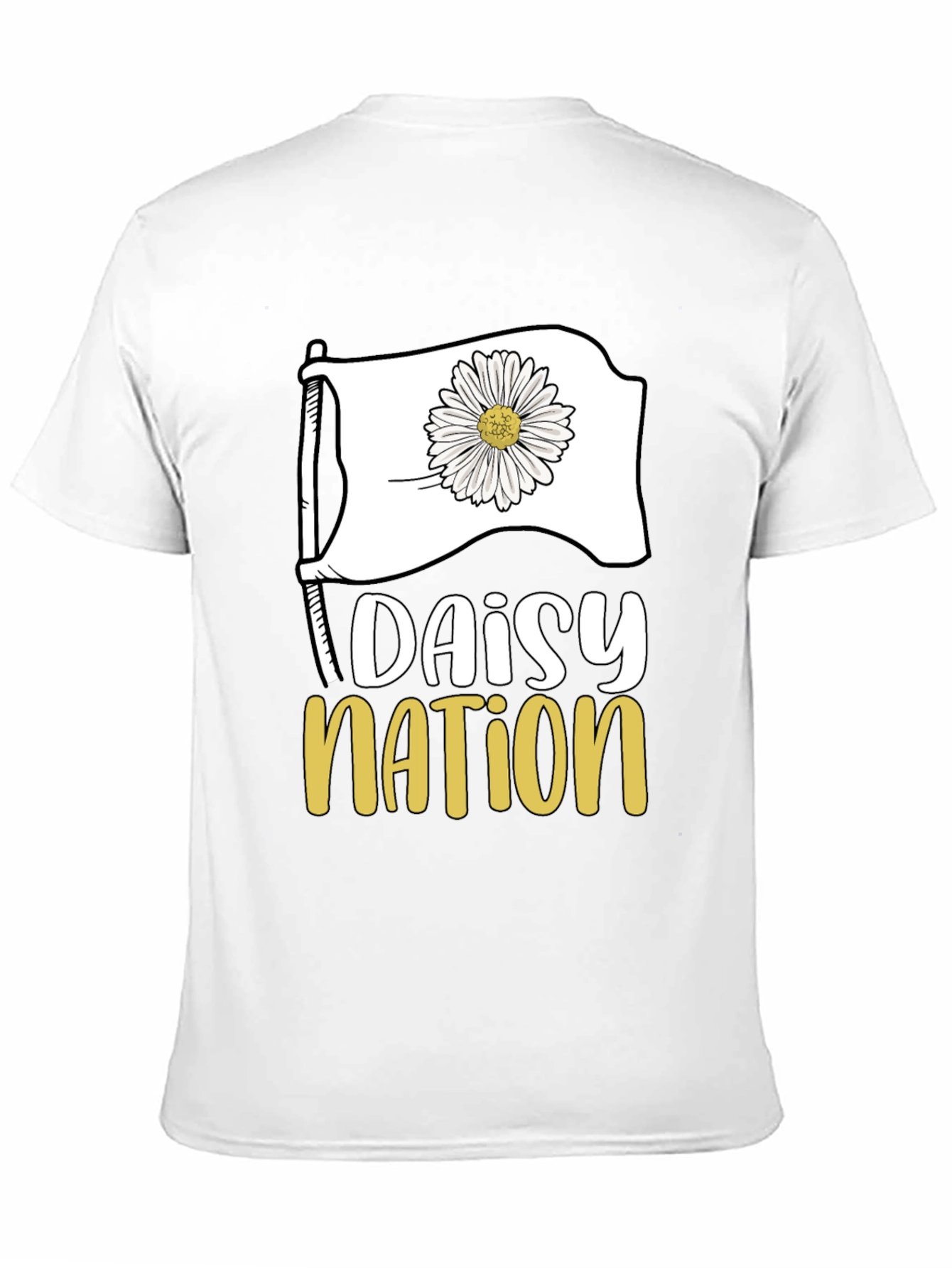 Black Daisy Nation Graphic Tee - Black Cotton T-Shirt view 11