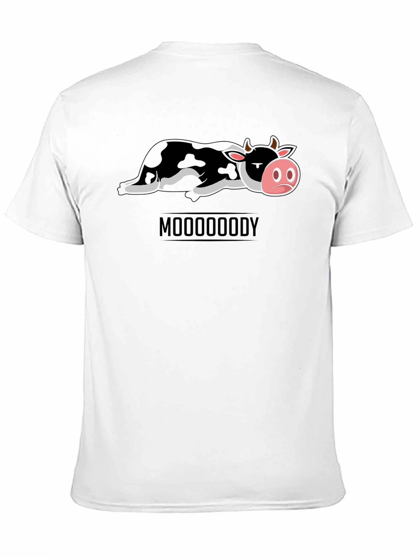 Mooooody Graphic Tee - Funny Cow Design - 11