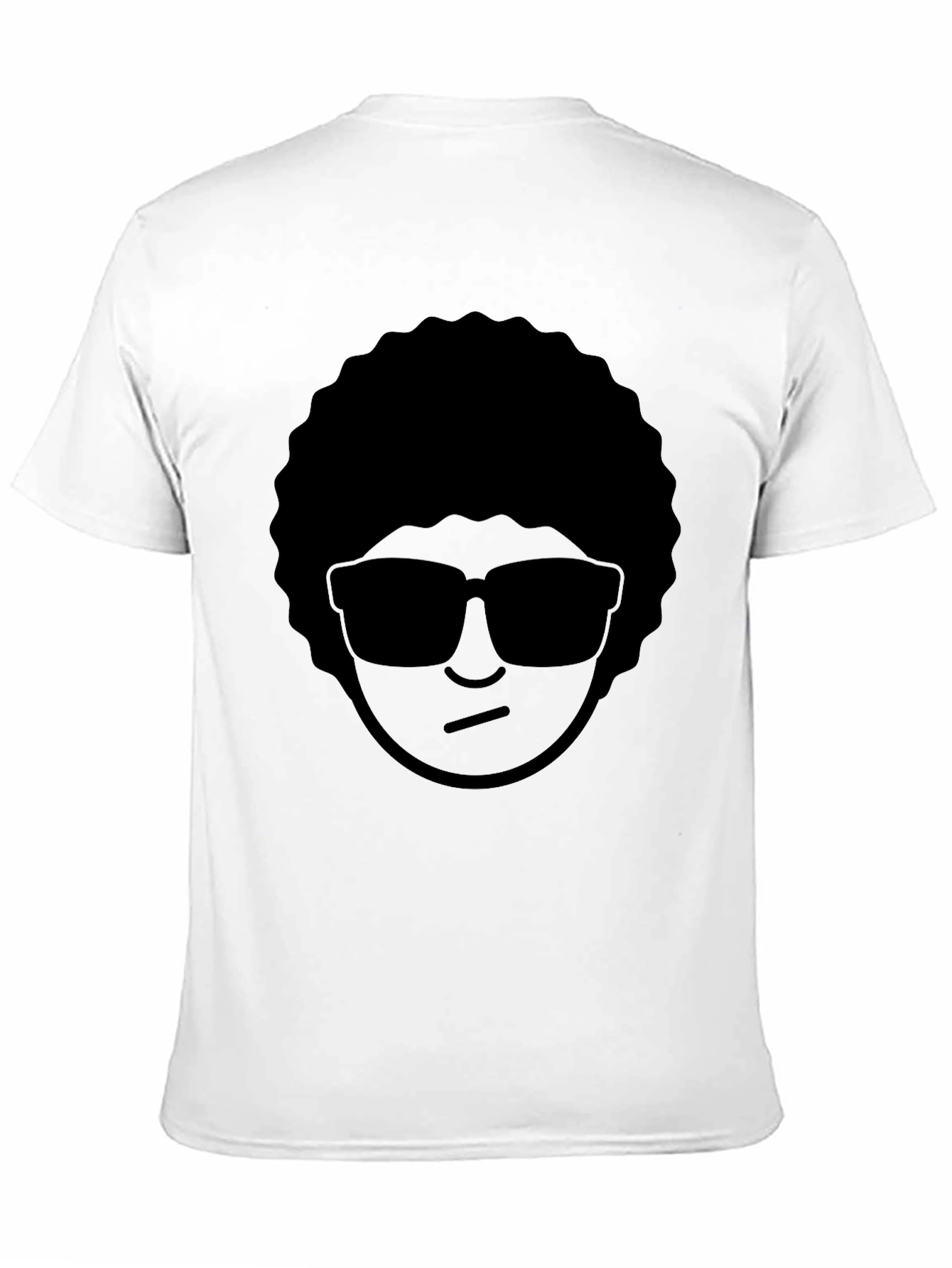 Black Cool Afro Man T-Shirt - Black Graphic Tee view 11