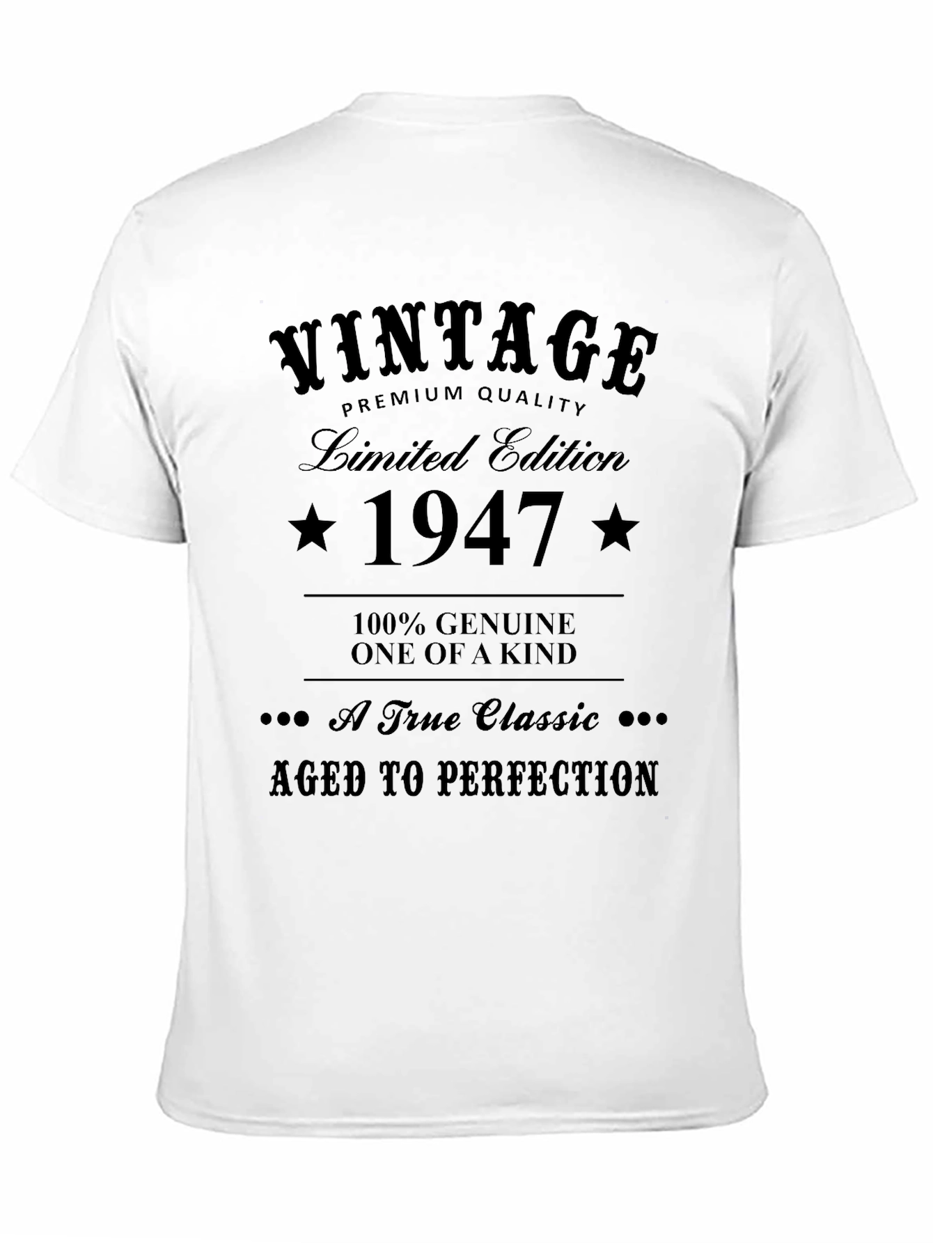Black Vintage 1947 Limited Edition Premium Quality T-Shirt view 11