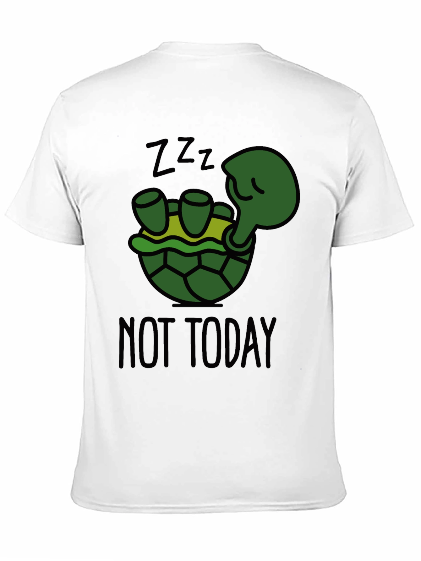 Black Lazy Turtle T-Shirt - Not Today view 11