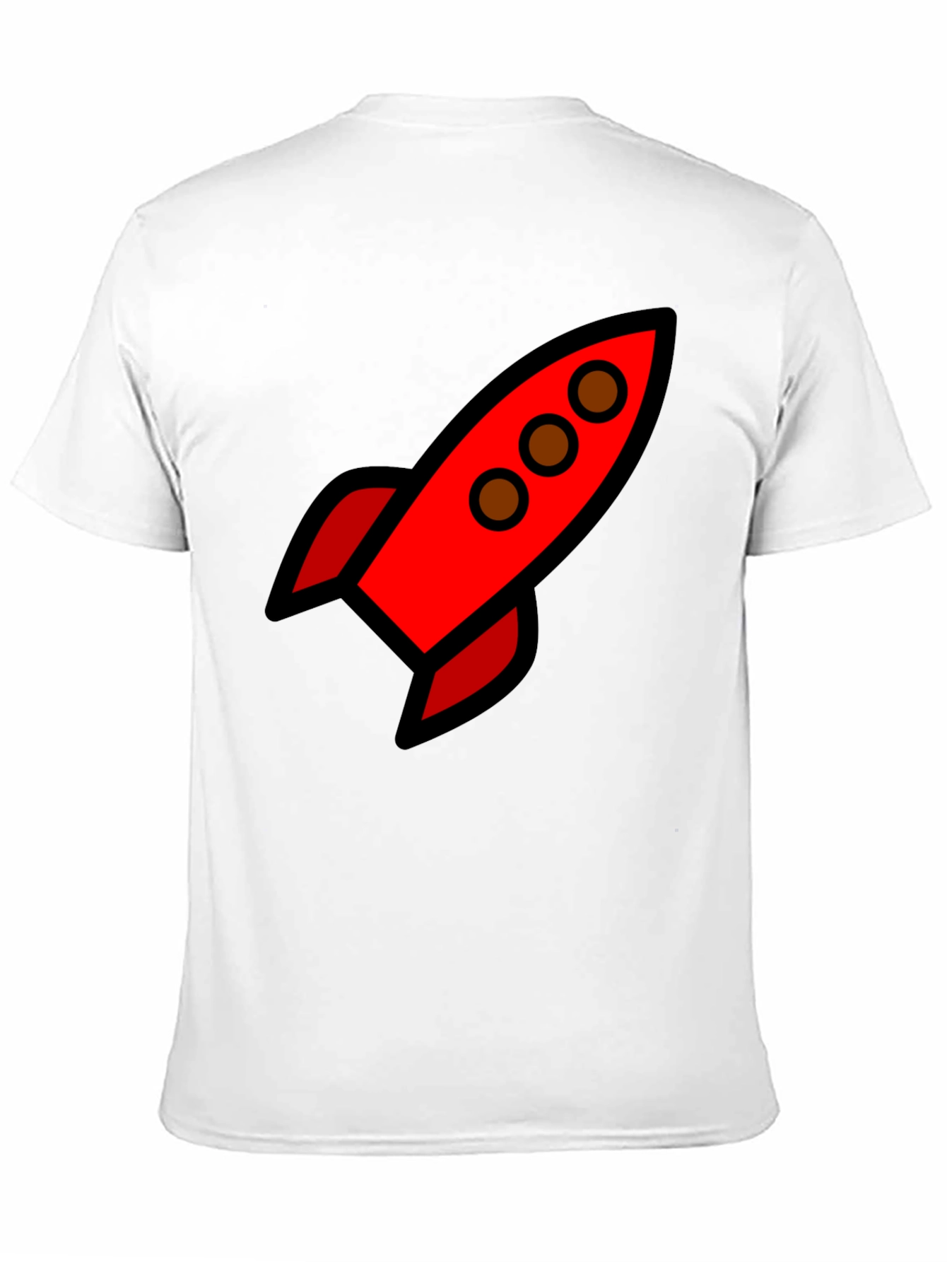 Rocket Ship Graphic Tee - Black Unisex T-Shirt - 11