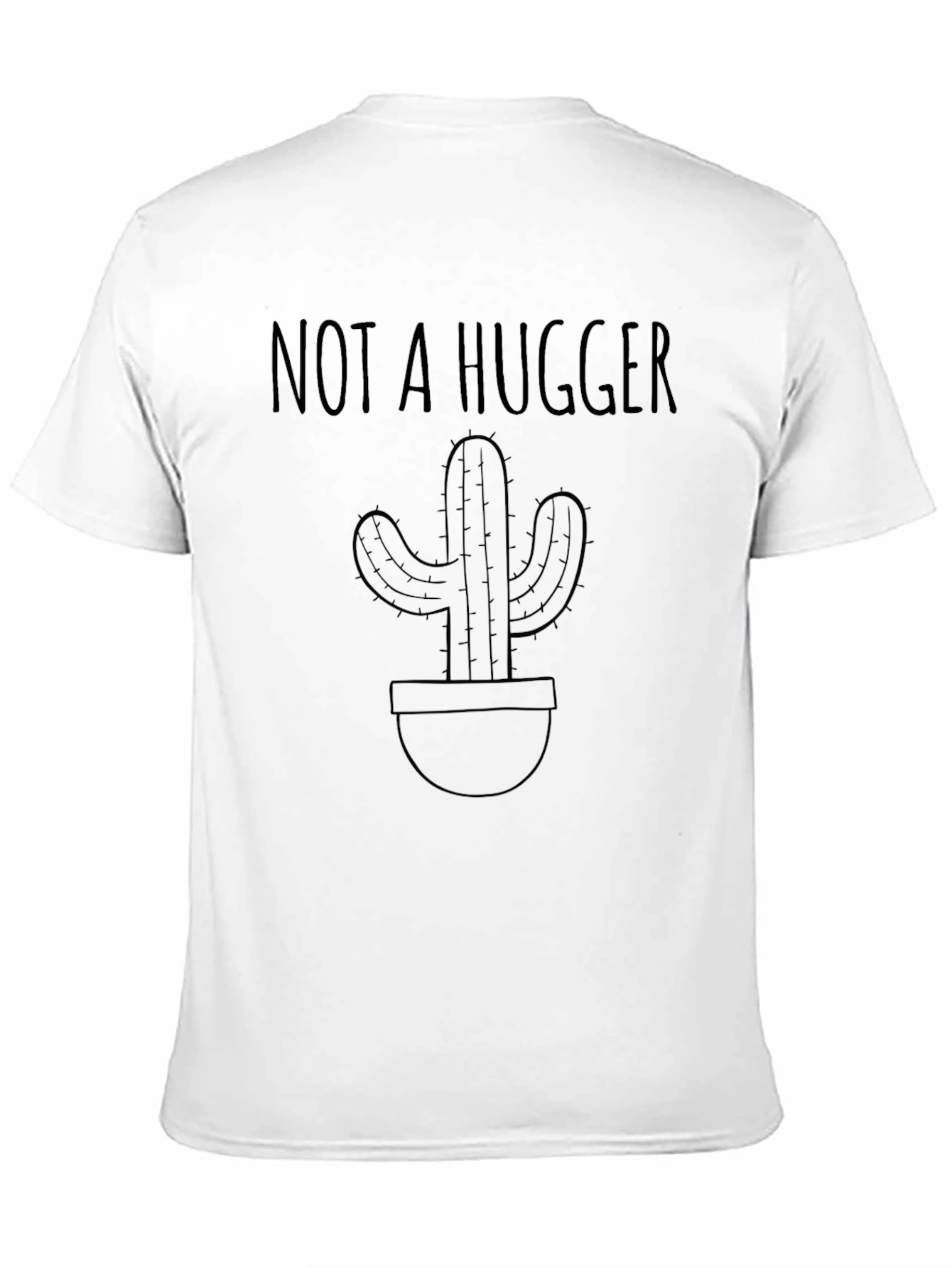 Black Not A Hugger Cactus Graphic Tee - Unisex view 11