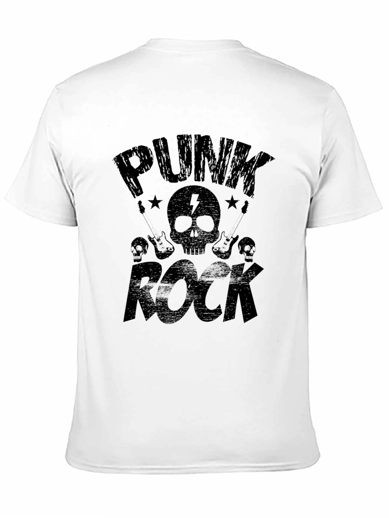 Black Punk Rock Graphic T-Shirt - Black view 11