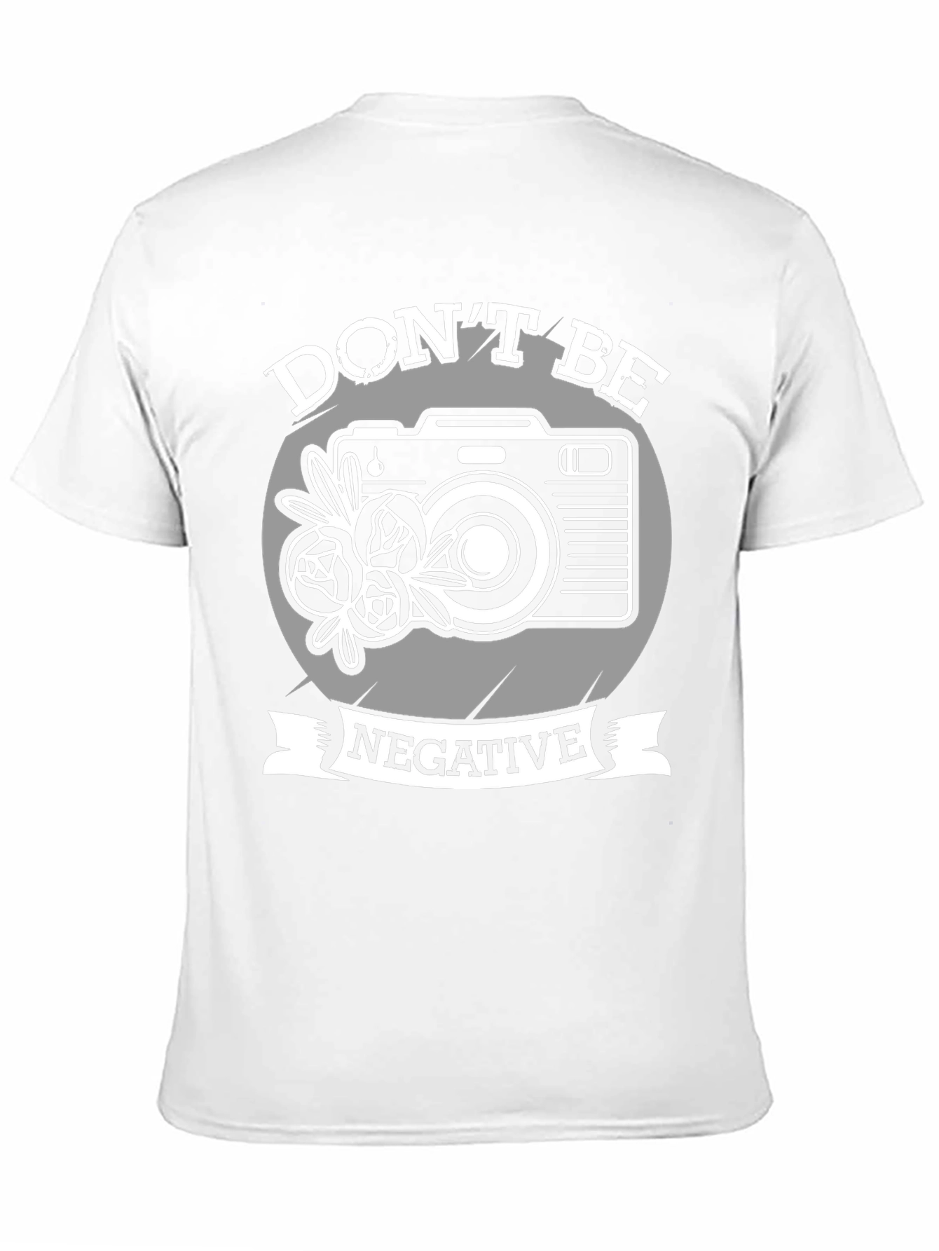 Black Don't Be Negative Camera Graphic T-Shirt view 11